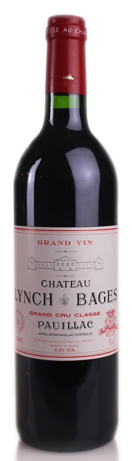 Chateau Lynch Bages 2001 Pauillac. Fifth Growth. Good fill level (IN). Good label. 1 bottle (