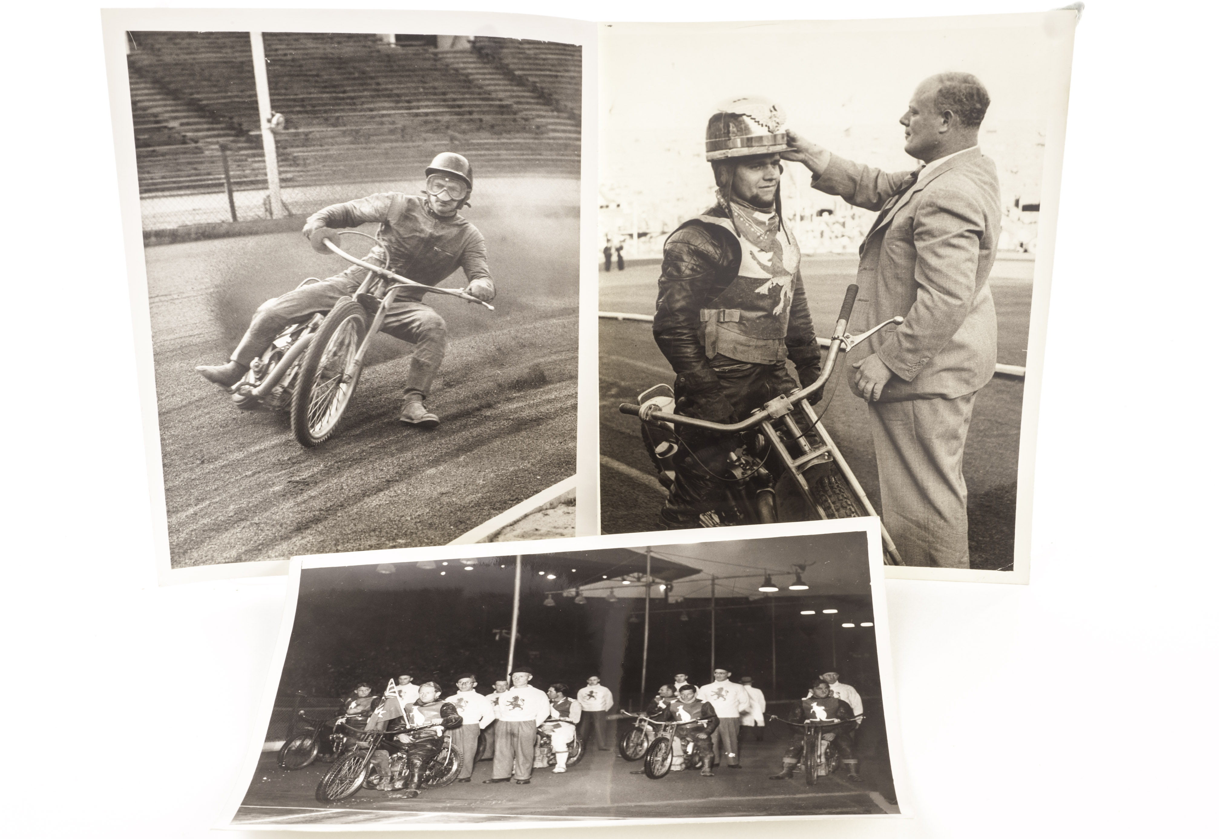 Speedway  A fine collection of approx 70 b/w photos, a mixture of press issues & Wembley Stadium