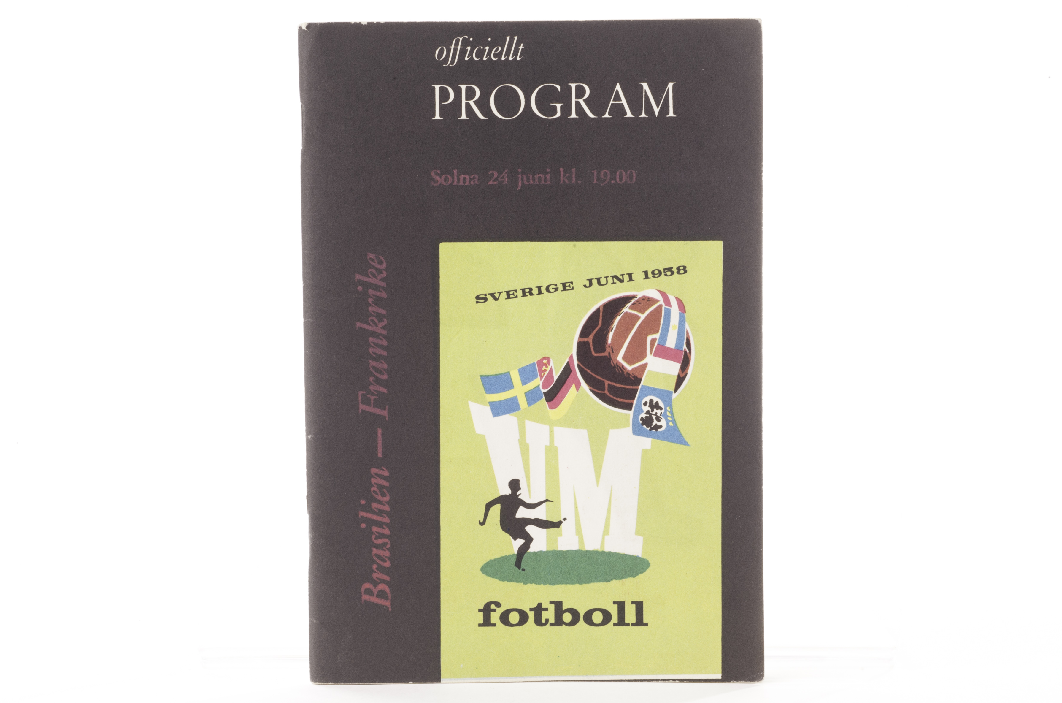 Football programme World Cup, 1958, Sweden v West Germany, 24 June, semi-final game played in