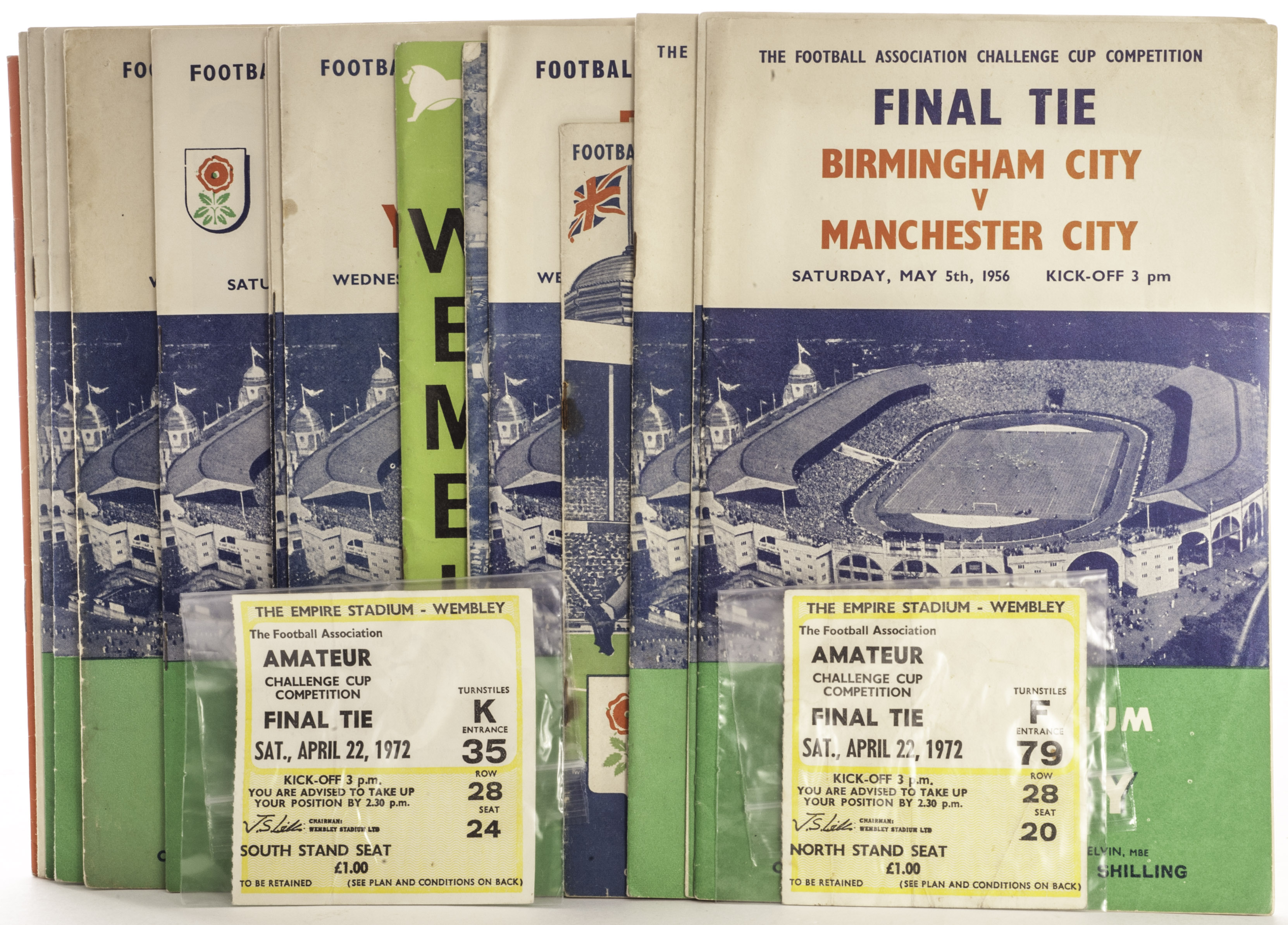 Football programmes Big match selection inc. FA Cup Final 1956, FA Amateur Cup Finals 1957 & 58,