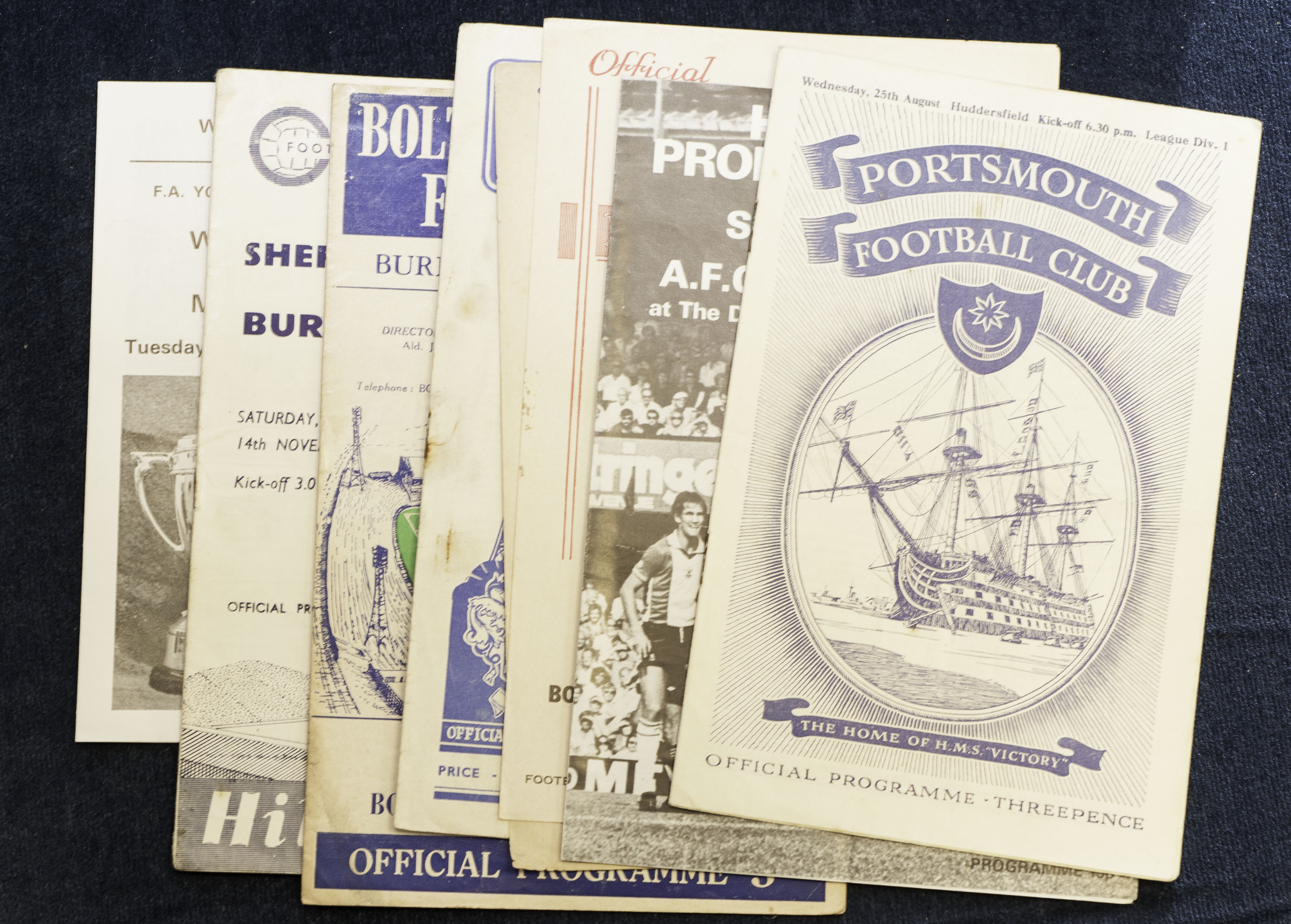 Football programmes A collection of 100+ programmes, 1950s onwards inc. league, cup, reserves,