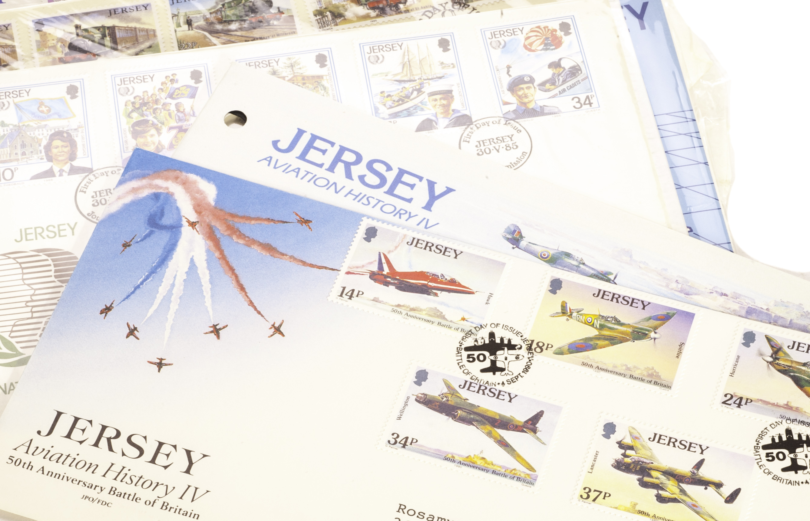 Covers A collection of mostly Jersey First Day covers 1982 to 2003 with presentation packs, high