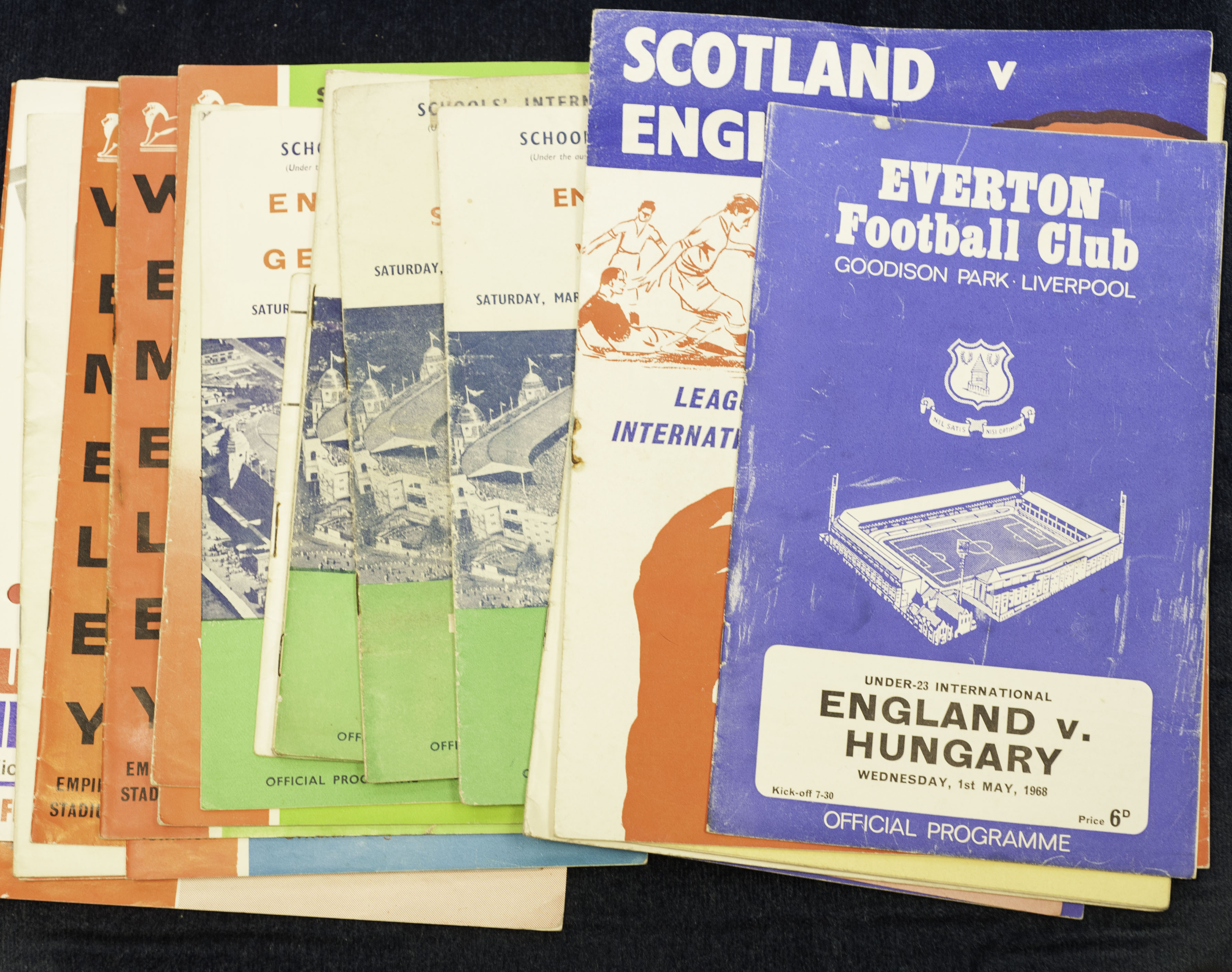 Football programmes England, a selection of approx 50 home and away minor International programmes,