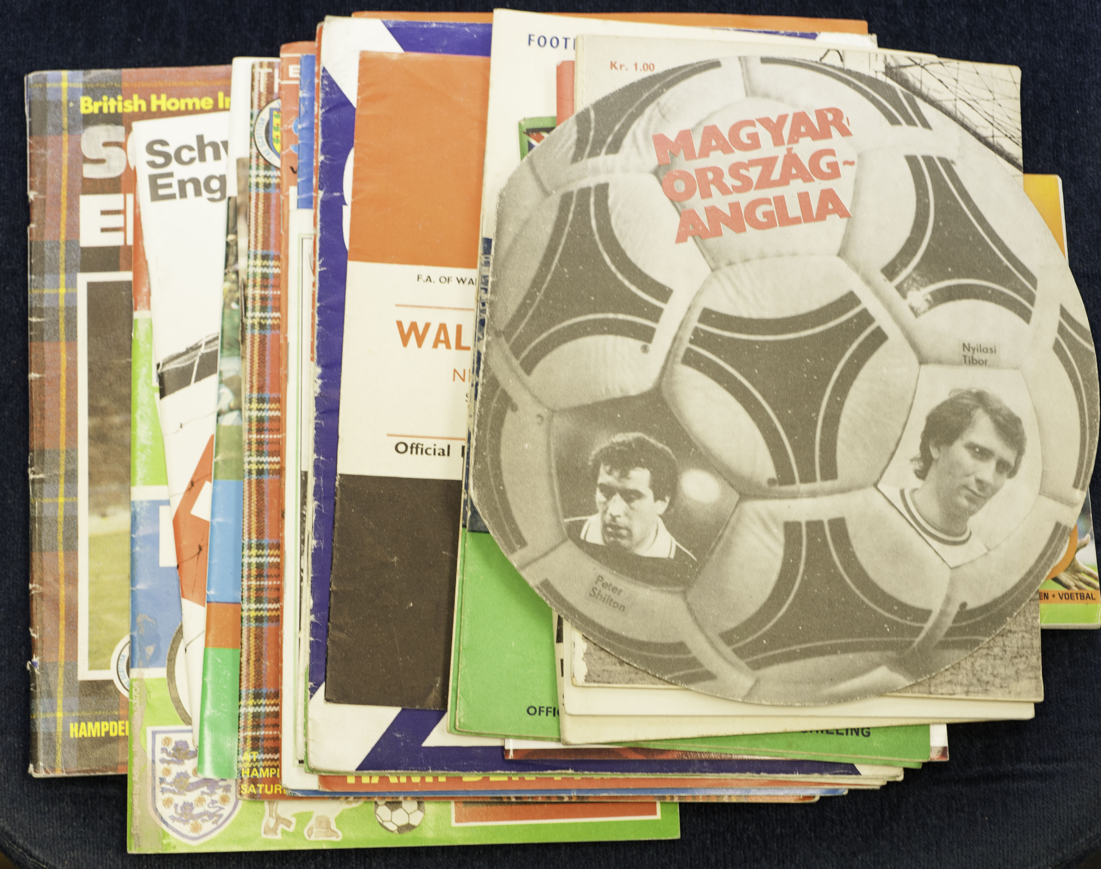 Football programmes England, a collection of approx 120 home and away full International