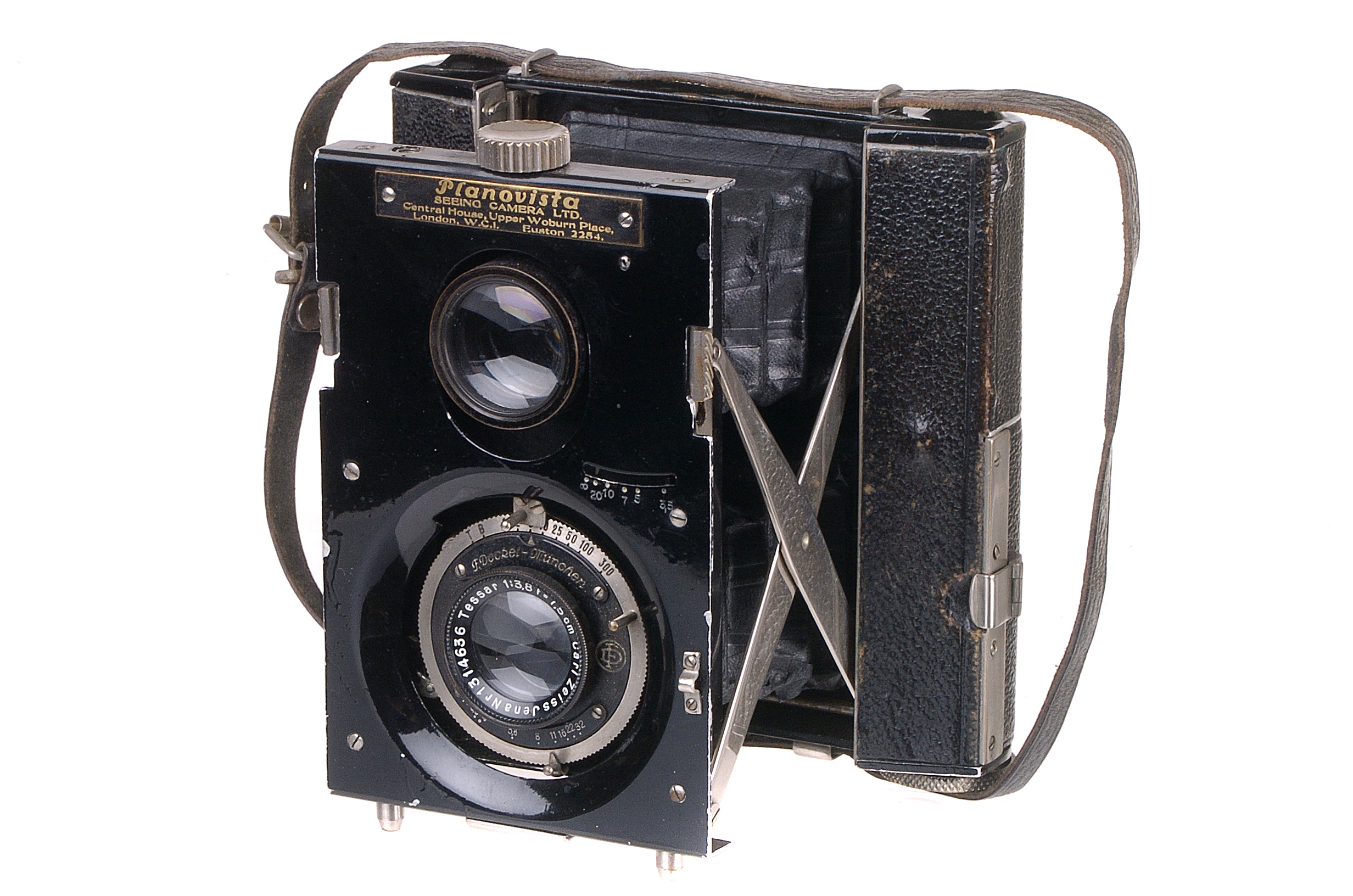 A Bentzin Planovista Camera, serial no. 1040, with Carl Zeiss Jena Tessar f/3.8 75mm lens, serial