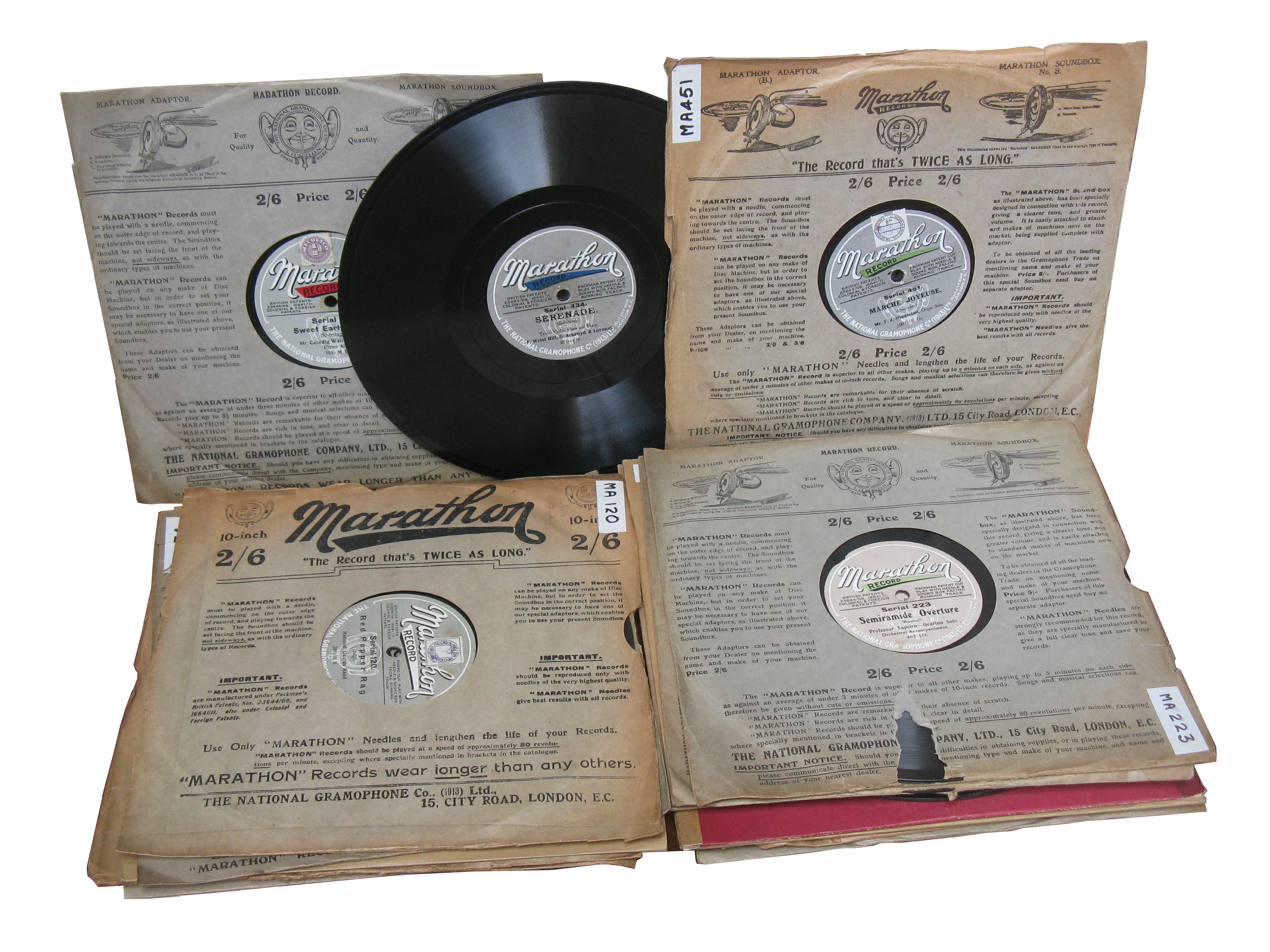 Marathon records, 10-inch: twenty, vocal, instrumental and band, many in original covers