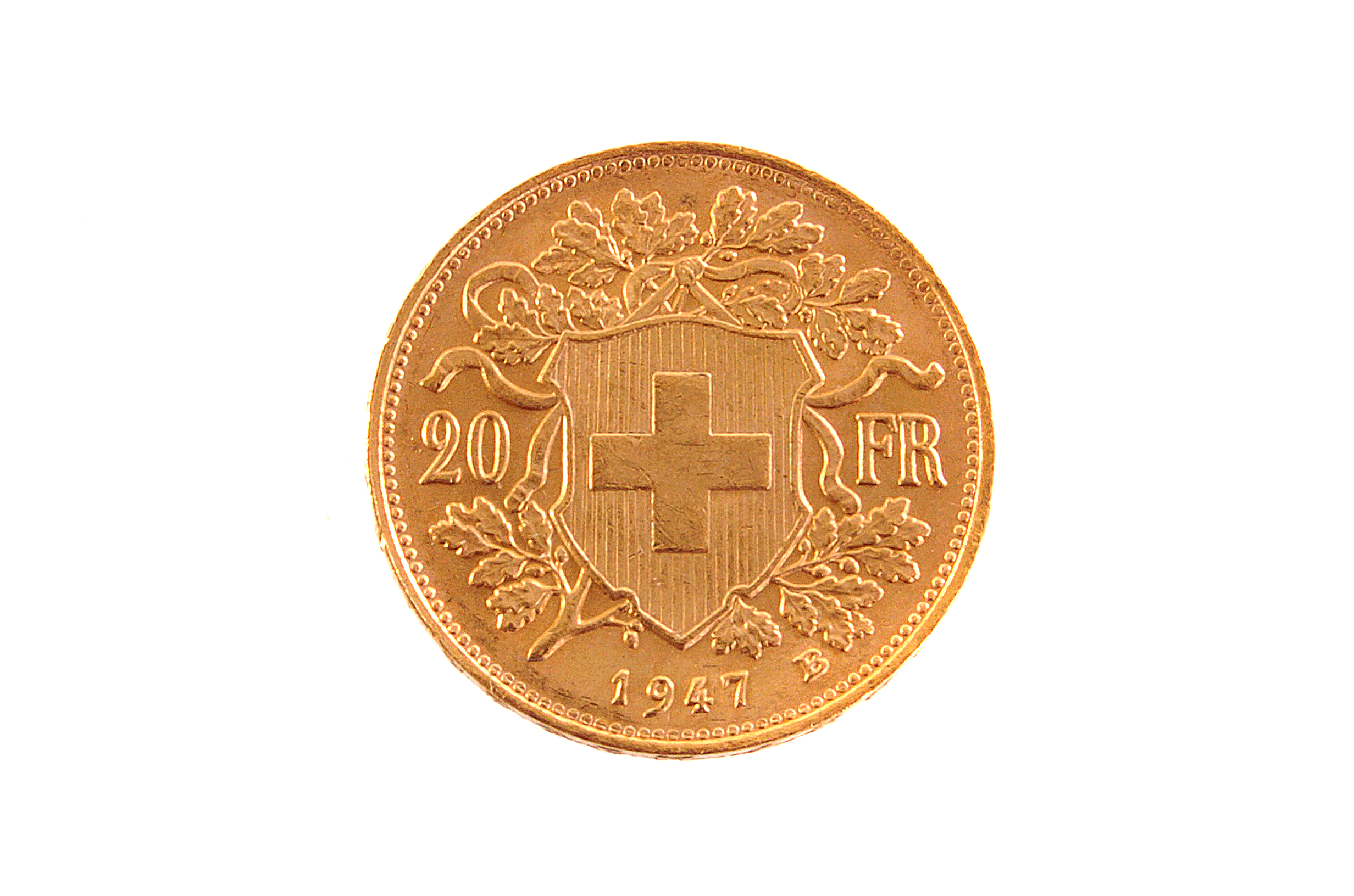 A French 20 Franc gold coin, dated 1947 (VF) approx. 6.6g