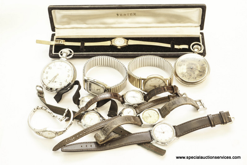 A lady`s Vertex gold wrist watch, together with an assortment of other wrist watches, including