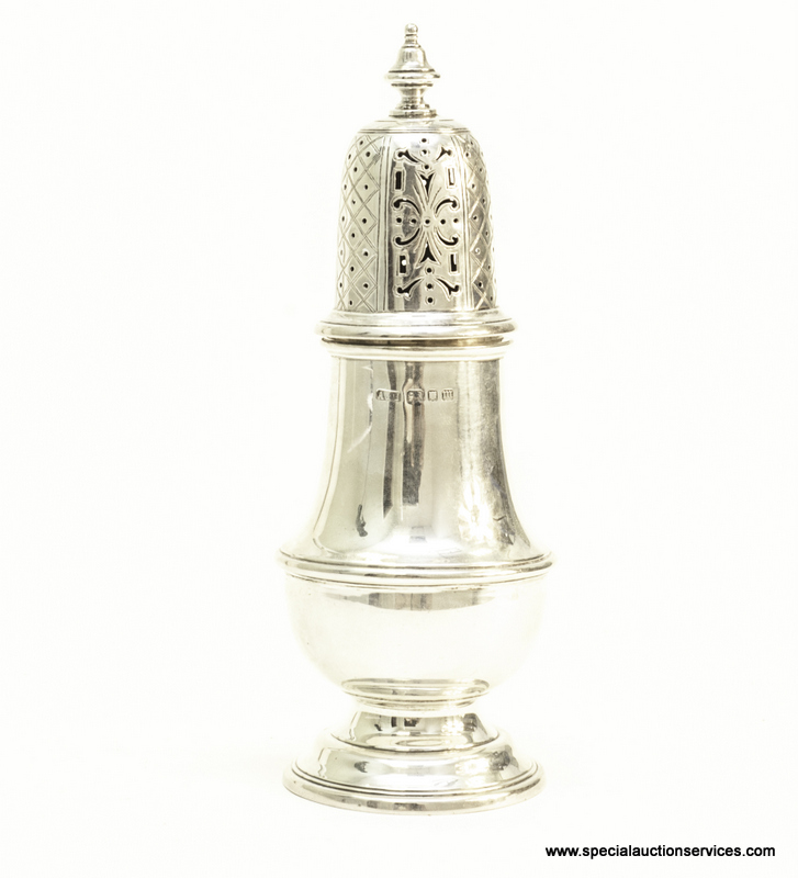 A George V silver sugar sifter, hallmarked London, approx. 195.2g