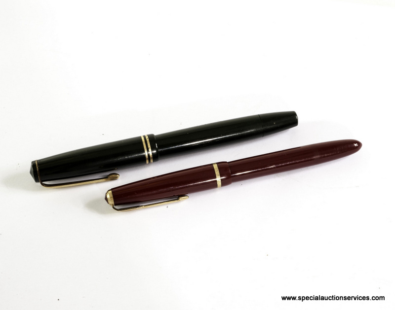 A Parker Victory fountain pen, with 14K nib, together with a Parker Slimfold fountain pen 14K nib (