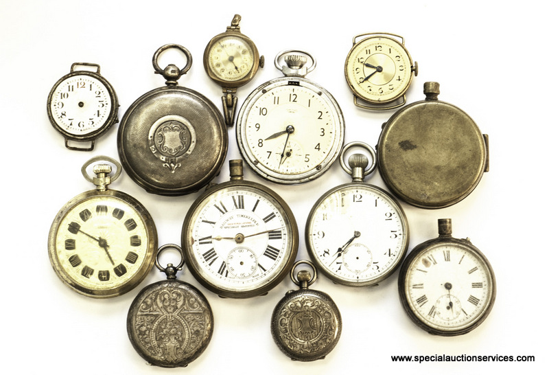 A group of silver and other pocket and wrist watches, to include Smiths, a Railway time keeper,