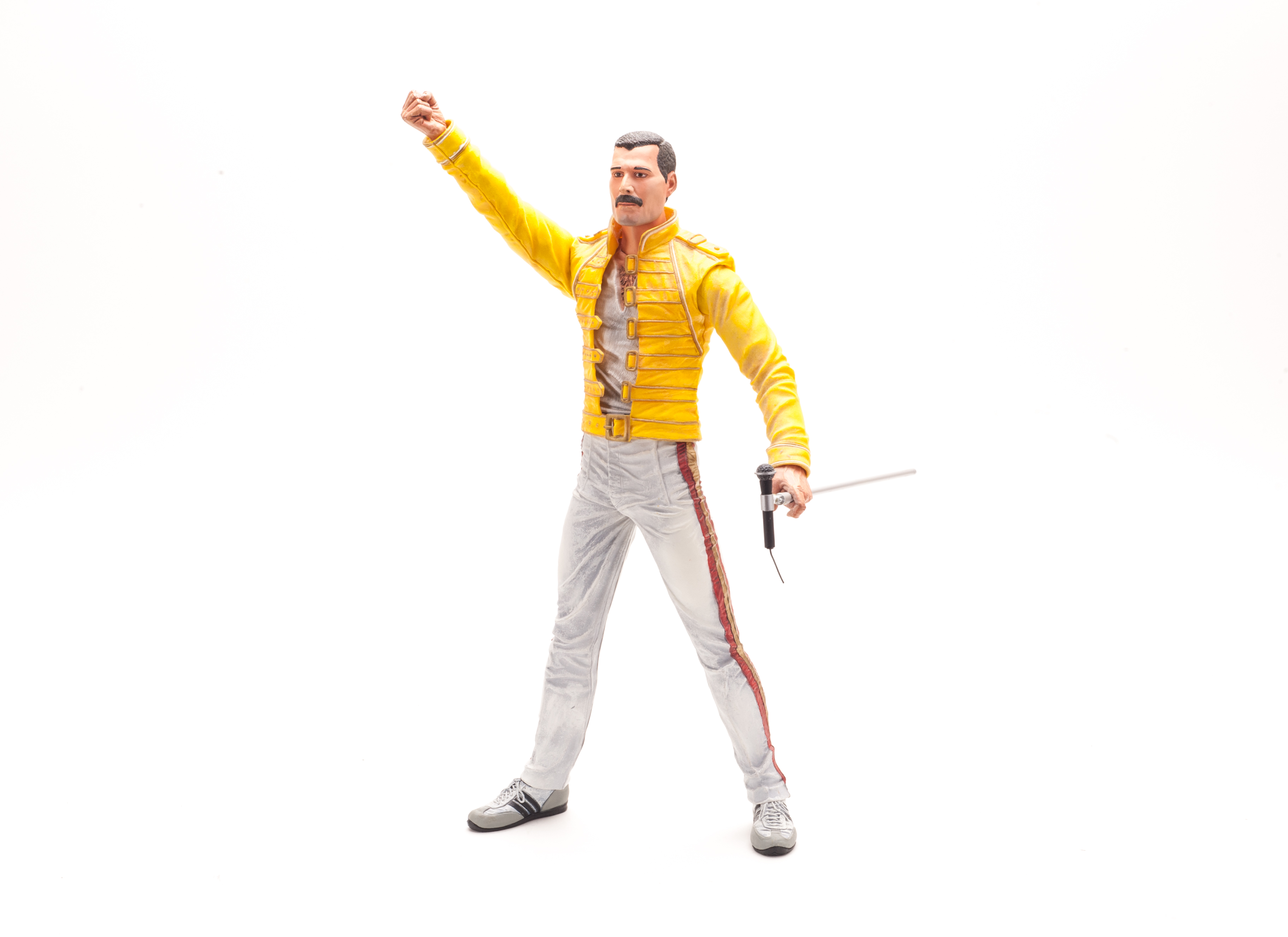 Queen: Freddie Mercury musical action figure, approx 18"" in height, repair to microphone