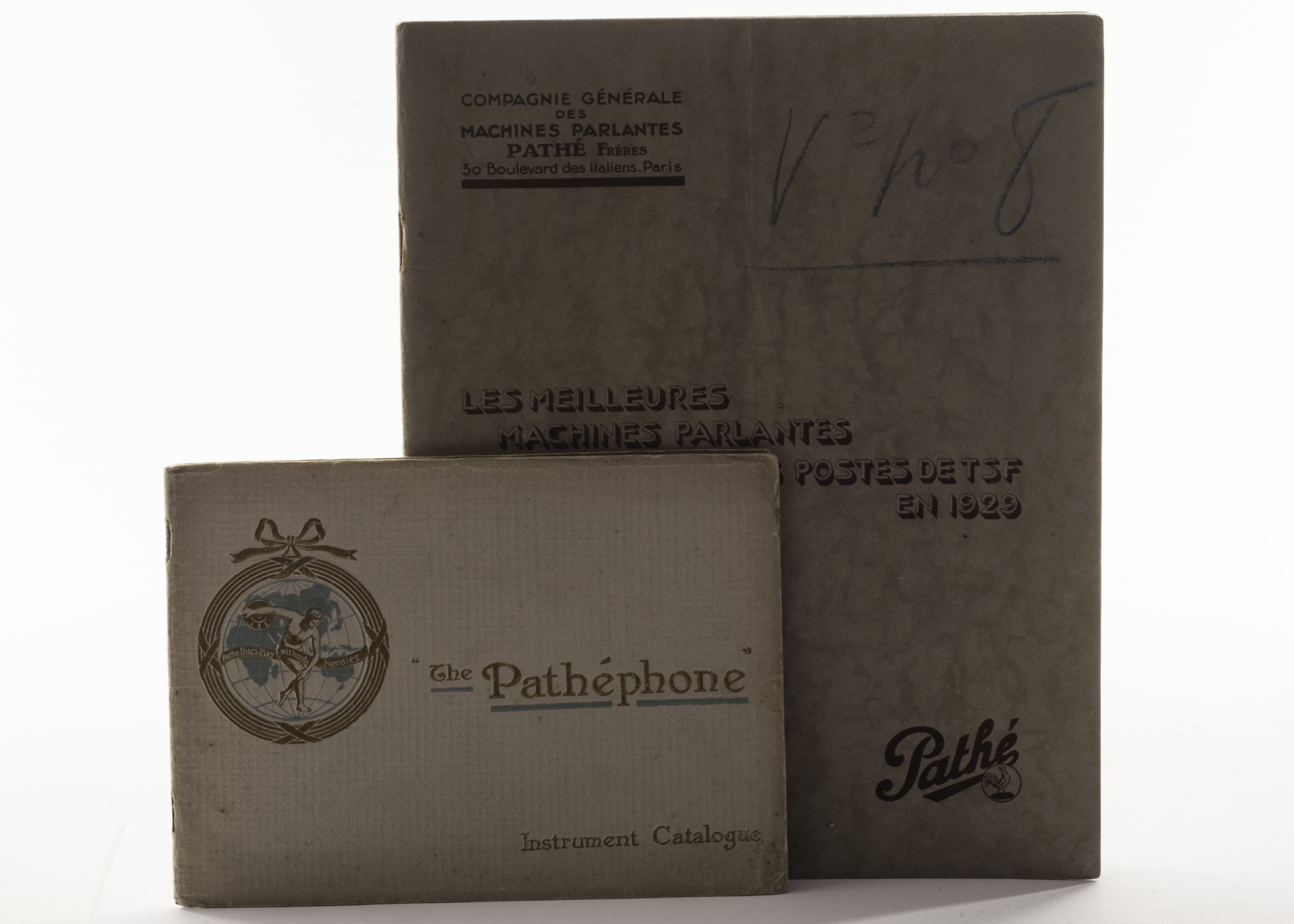 Pathéphones: Catalogue, 1912-13, London; and 1929  Catalogue of Pathéphones and radio receivers (