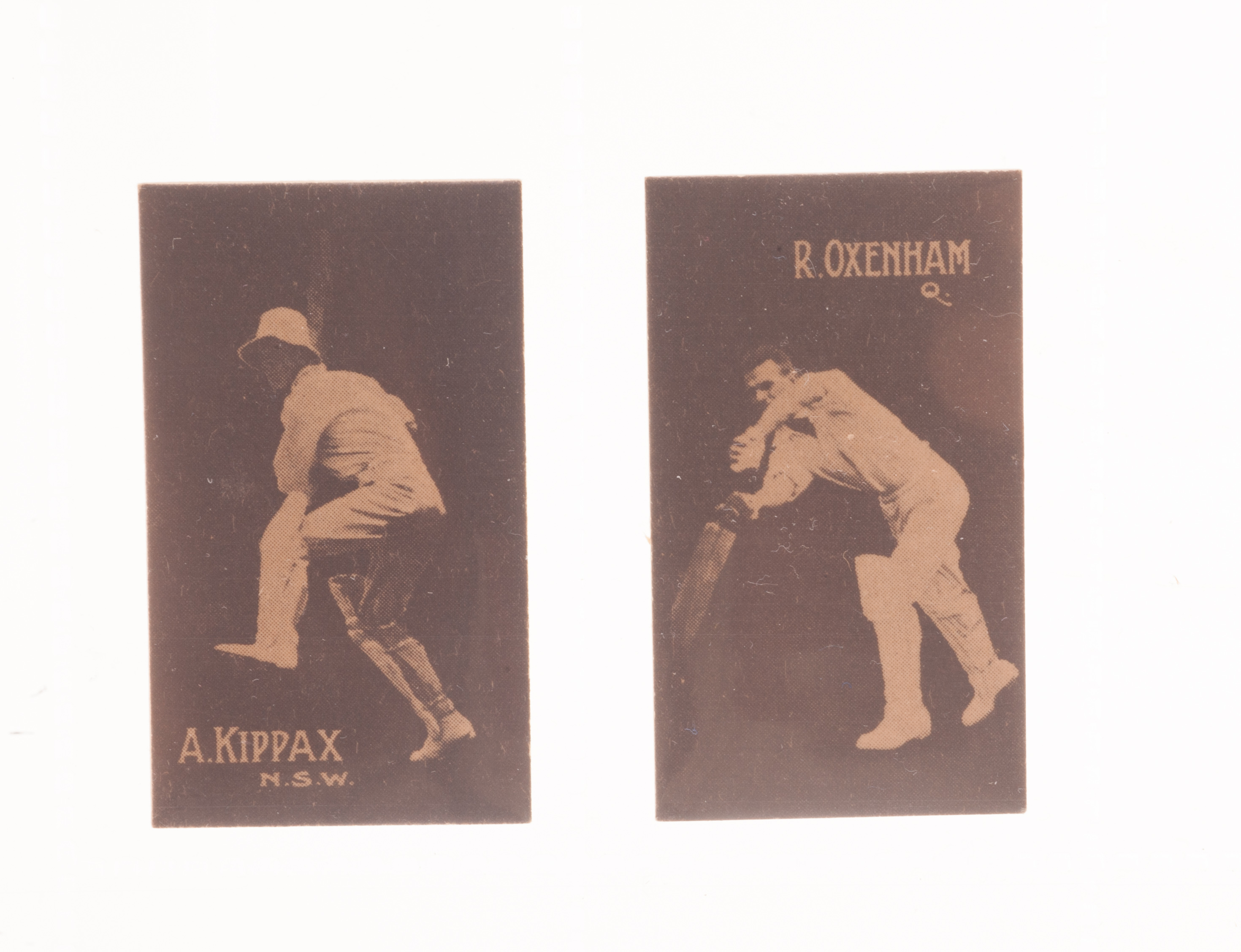 Trade cards: Cricket, Australia, Hoadley`s Chocolates, Cricketers, brown fronts (set, 36 cards) (