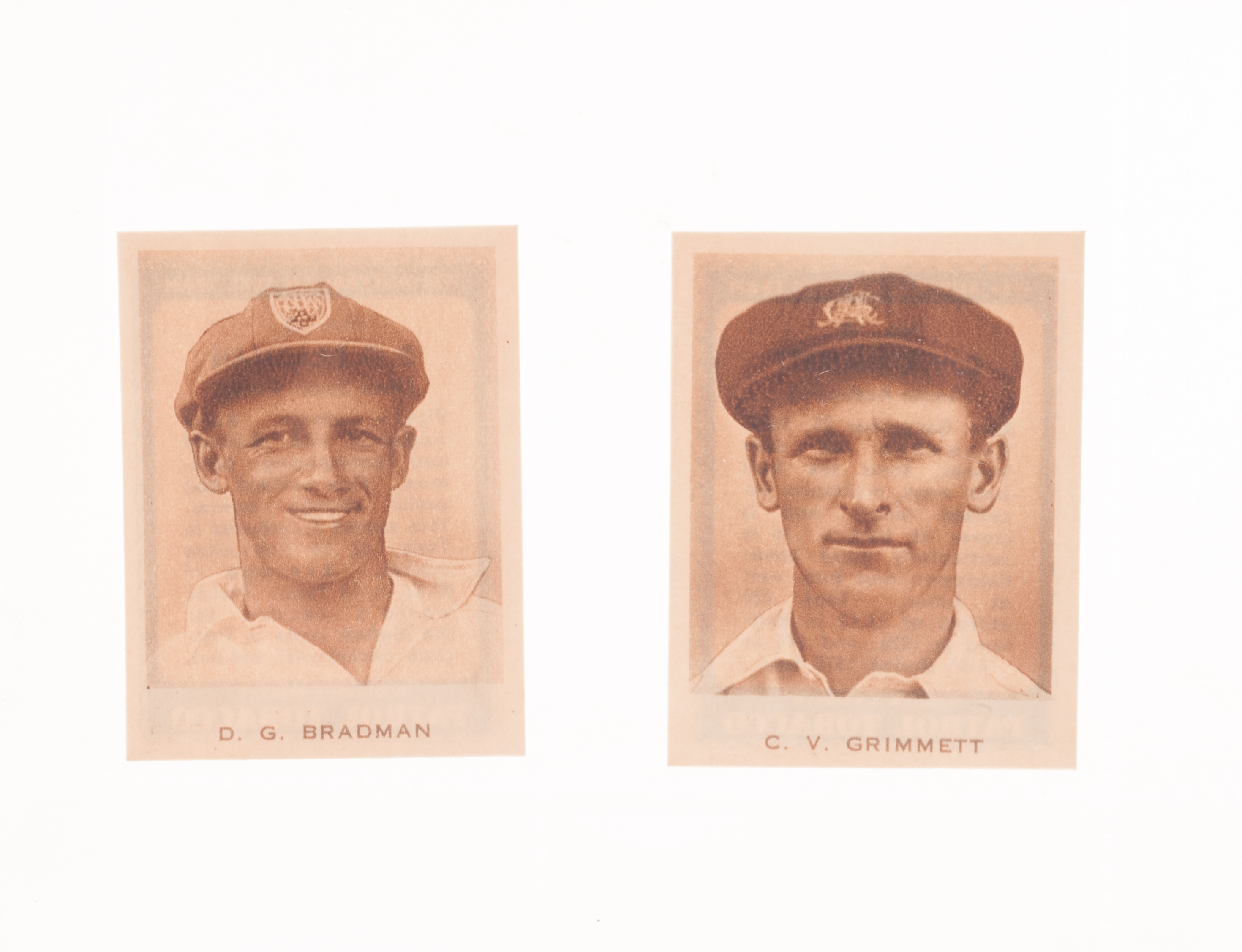 Trade cards: Cricket, Australia, Dudgeon & Arnell, Australian Test Cricket Team (set, 16 cards)