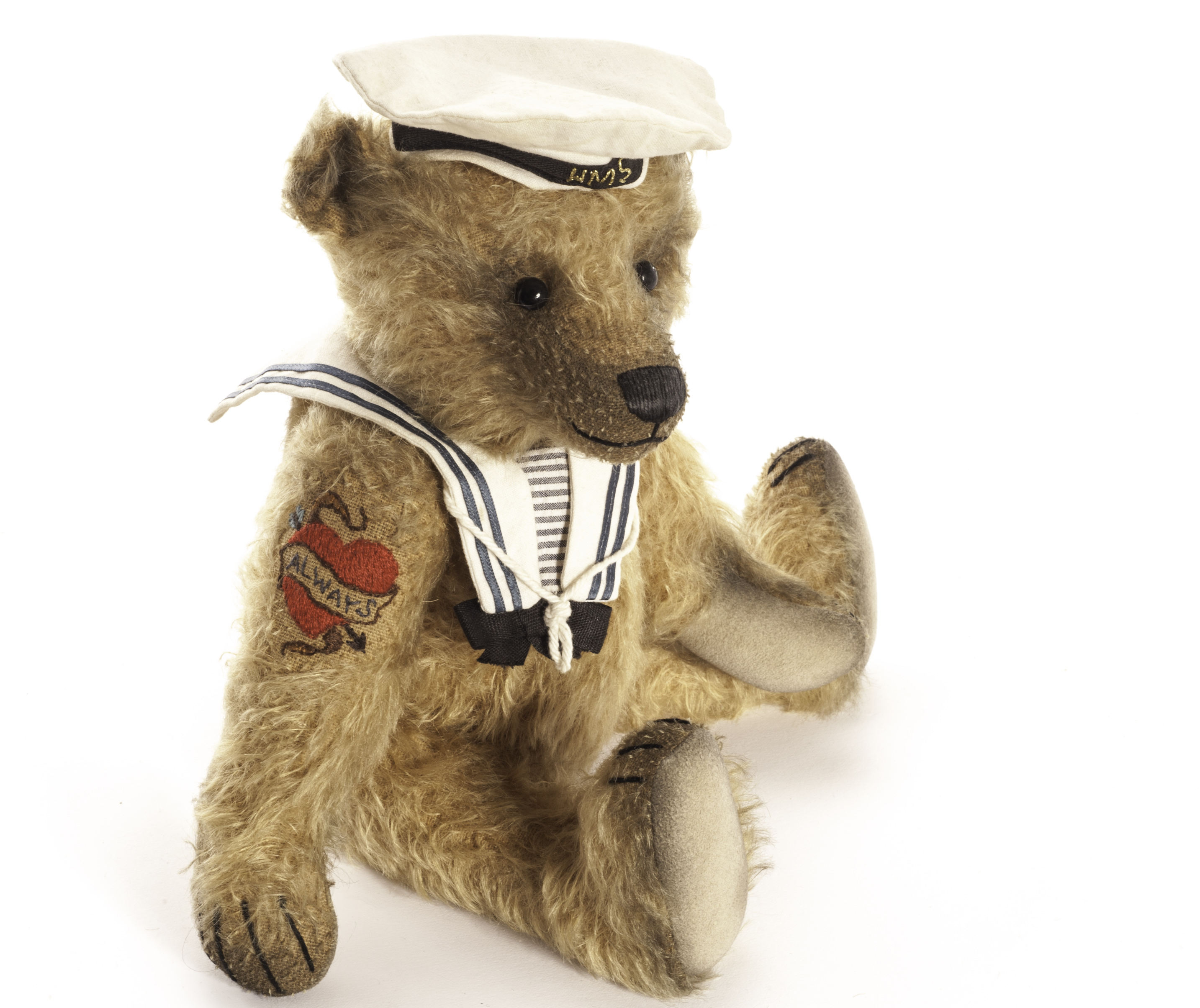 A Mister Bear `Always Mine` tattoo Sailor Teddy Bear, by Jennie Sharman-Cox, a one of a kind artist