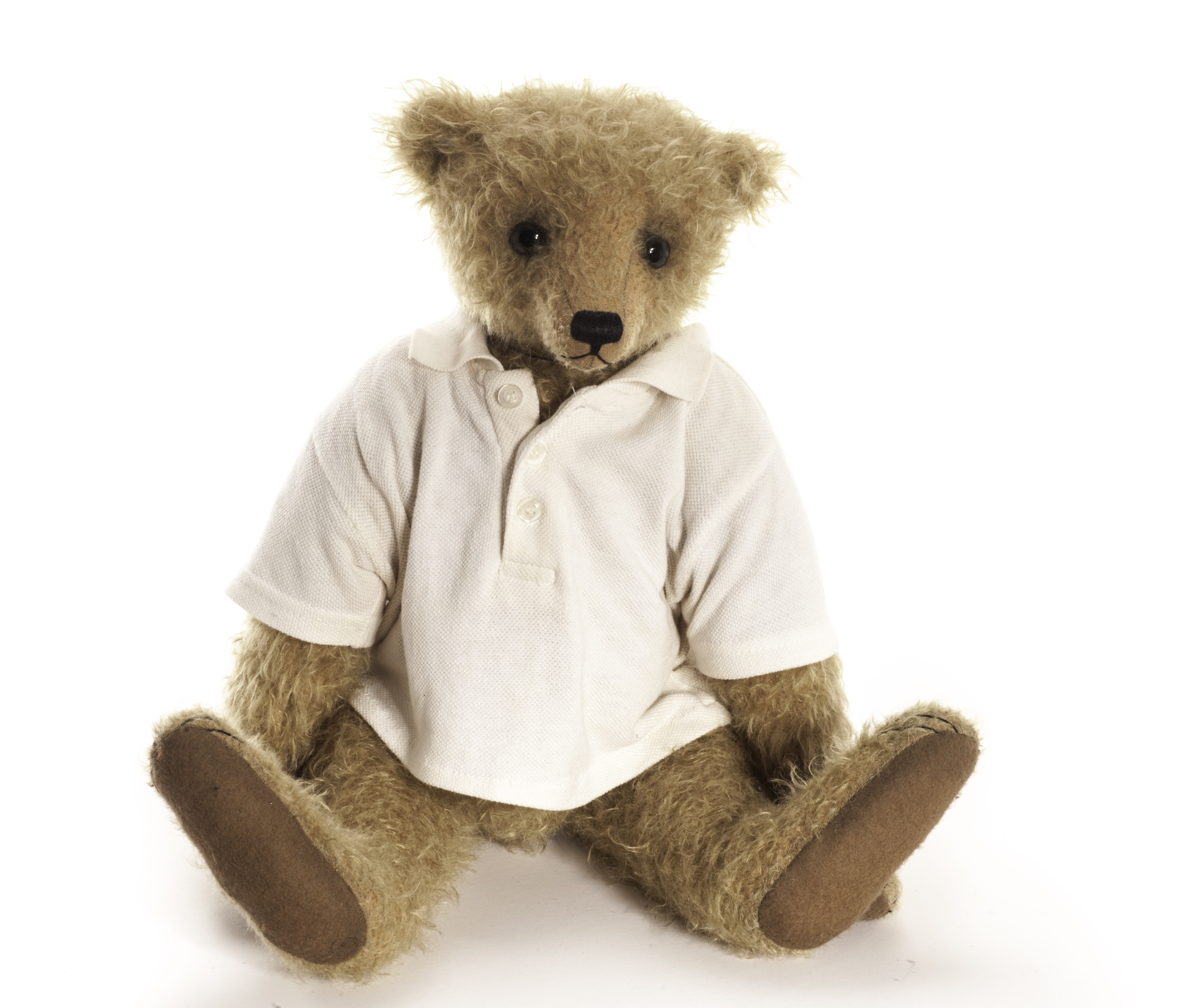 A Tonni Bears `Mike` by Marjan Jorritsma, (Holland), a one of a kind boy artist Teddy Bear in polo