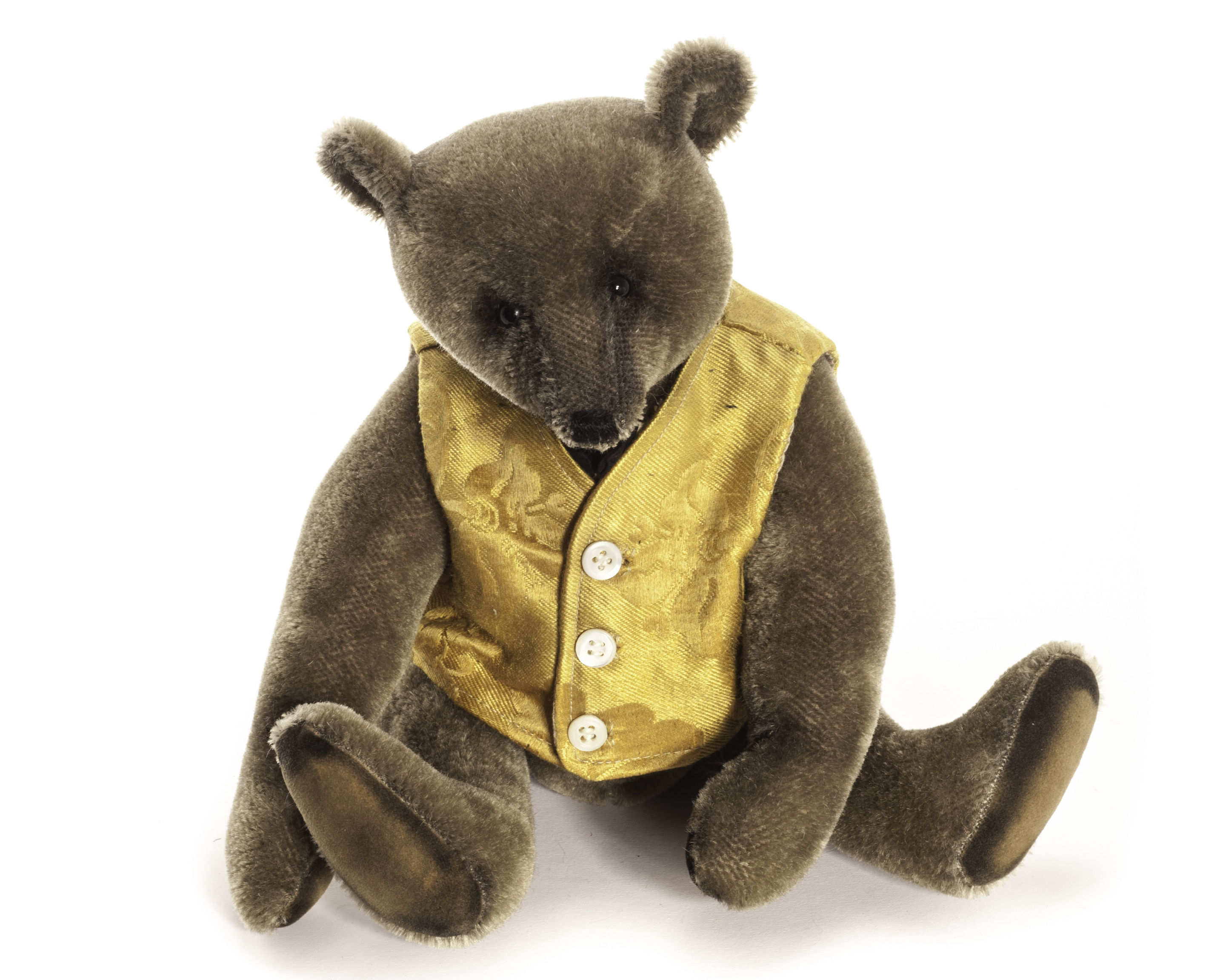 A Portabello Bears Teddy Bear by Amy Goodrich, a one of a kind artist bear with brown mohair and