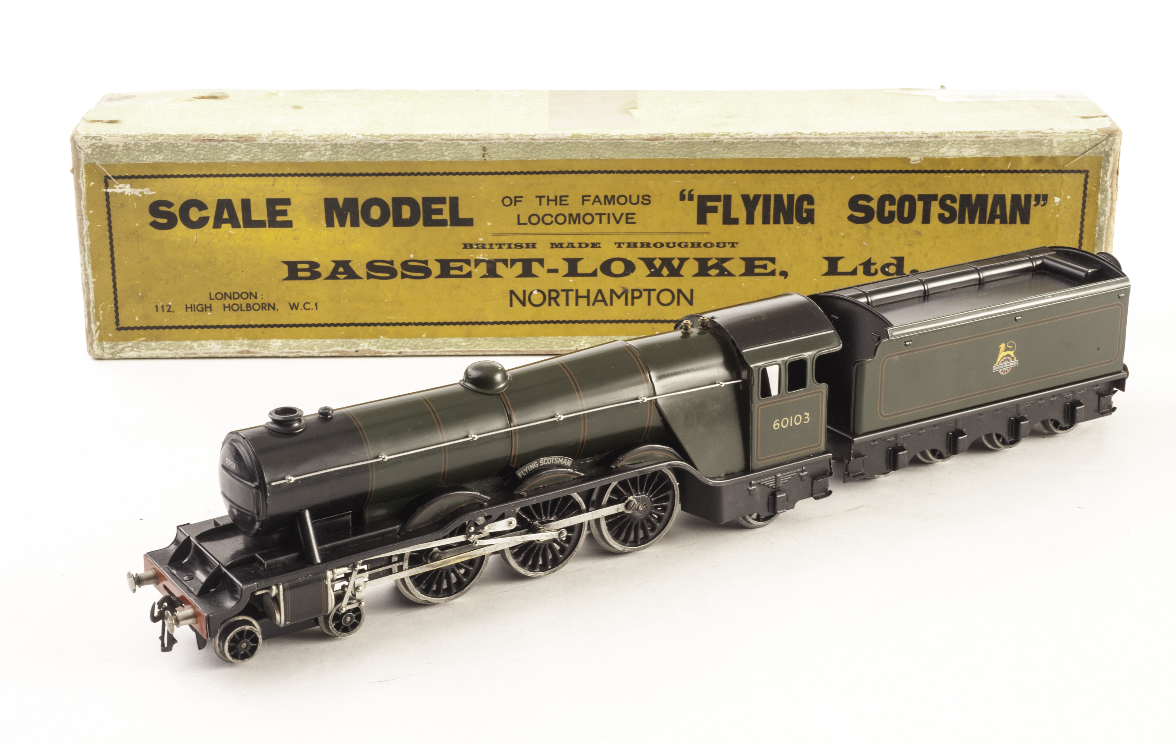 A Bassett-Lowke 0 Gauge electric BR green 4-6-2 ?Flying Scotsman? Locomotive and Tender, in