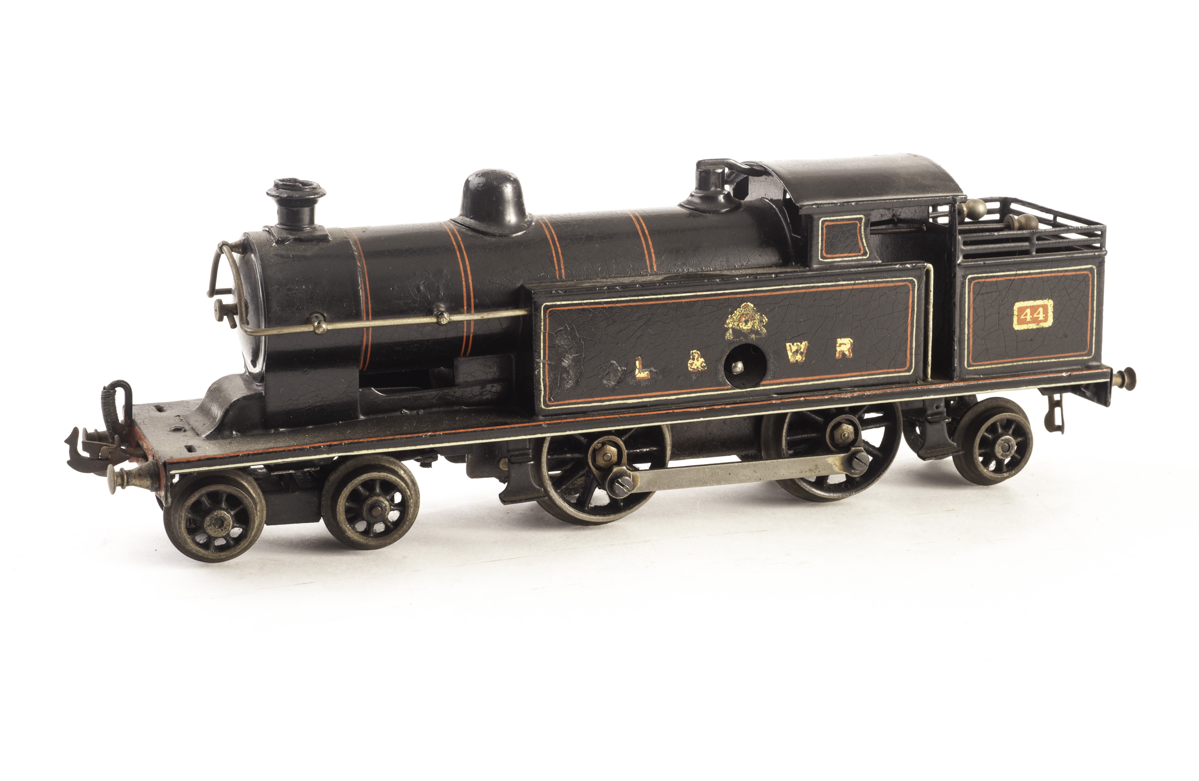 A Bing for Bassett-Lowke 0 Gauge clockwork 4-4-2 Tank Locomotive, No. 44, in L&NWR black livery, (