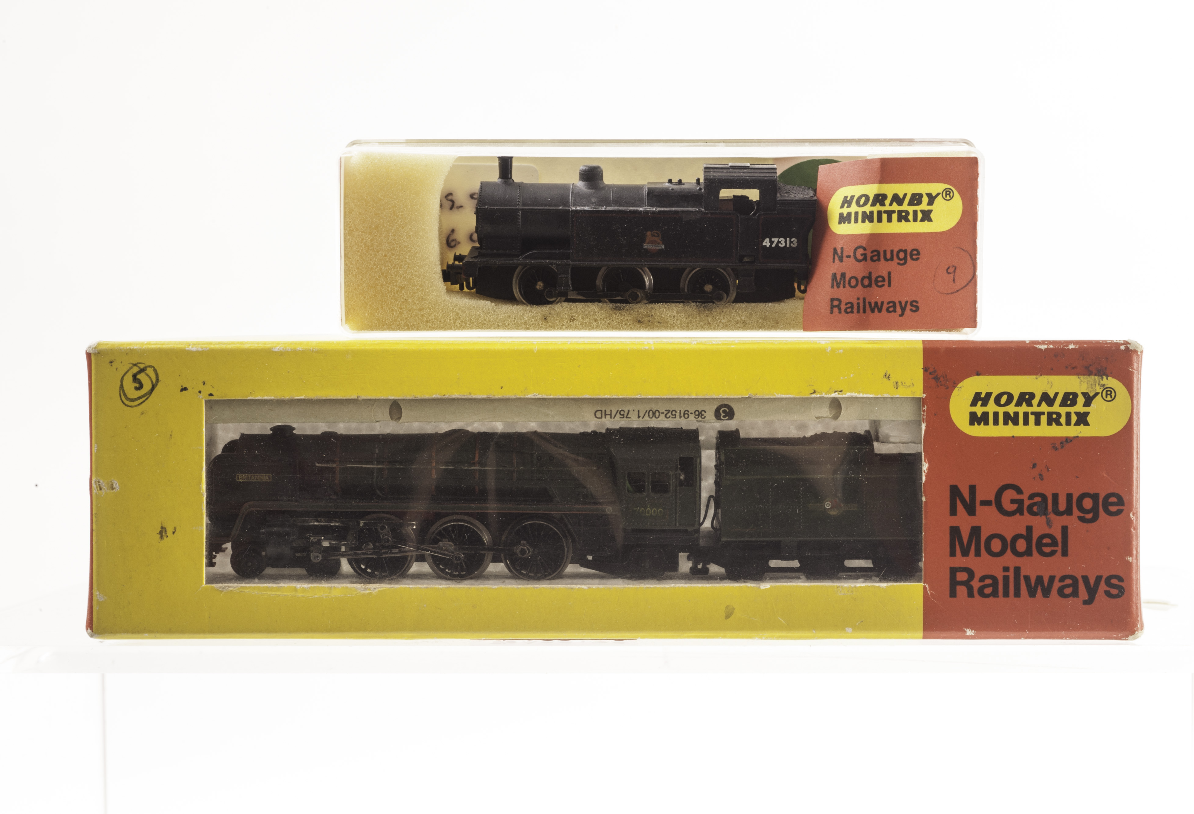 Hornby Minitrix and Lima BR N Gauge Locomotives: Hornby Minitrix - 207 Britannia, 512 BR 0-6-0 tank