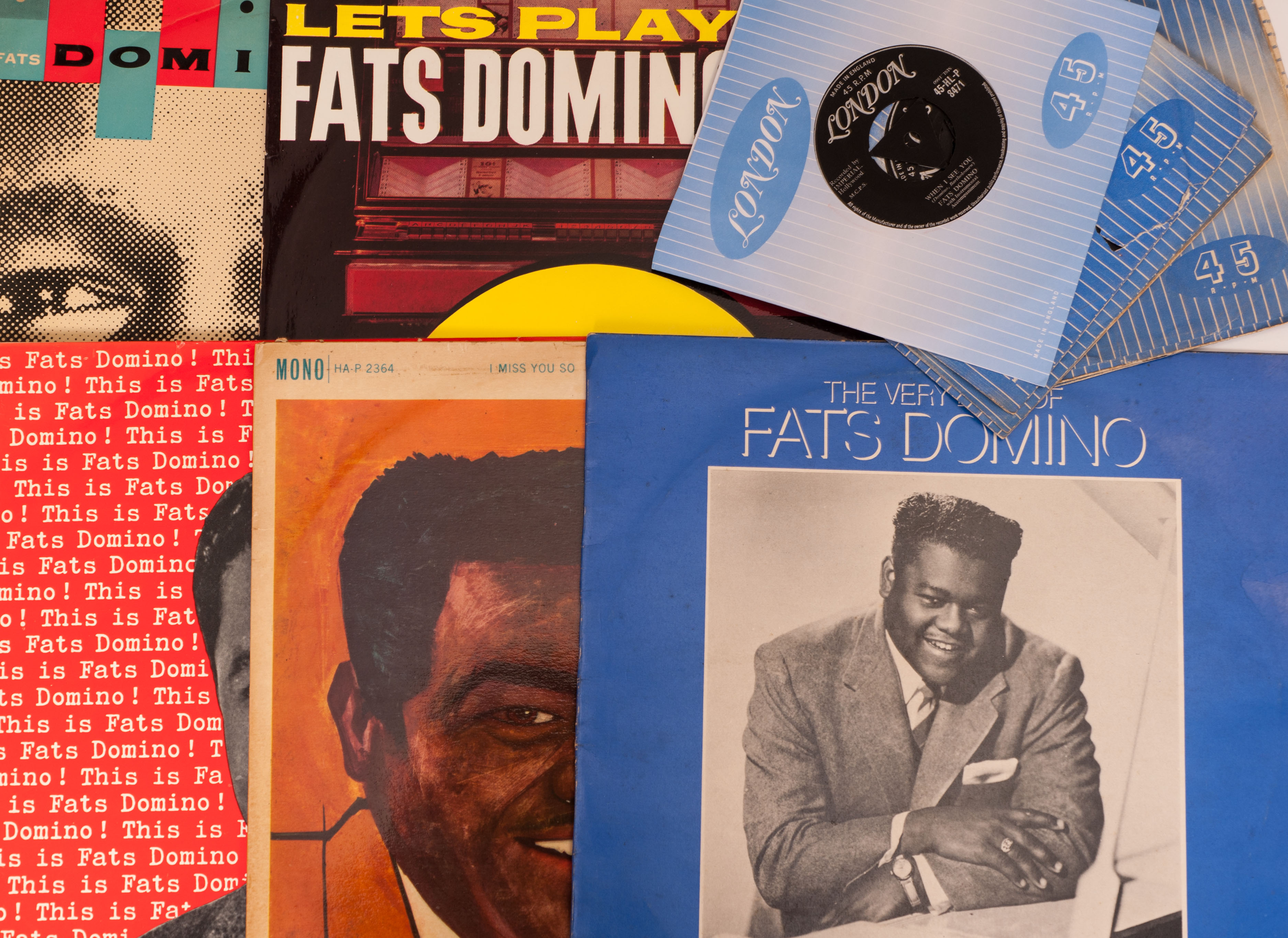 Fats Domino: five albums Rock and Roll, This Is Fats, Lets Play, I Miss You So Much and The Very