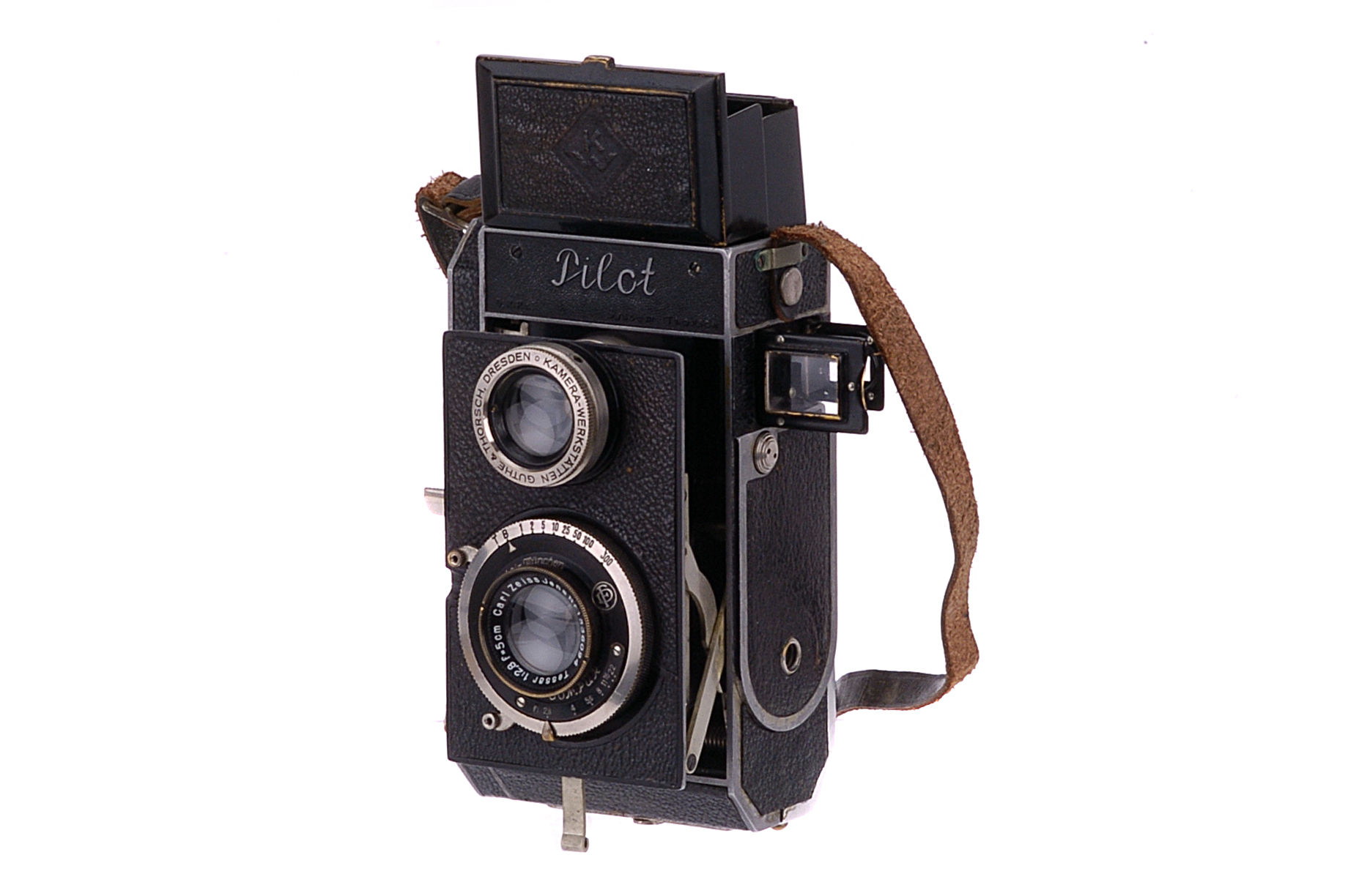 A Kamera Werkstatten Pilot Reflex Camera, serial no. 2614, with Carl Zeiss Jena Tessar f/2.8 50mm