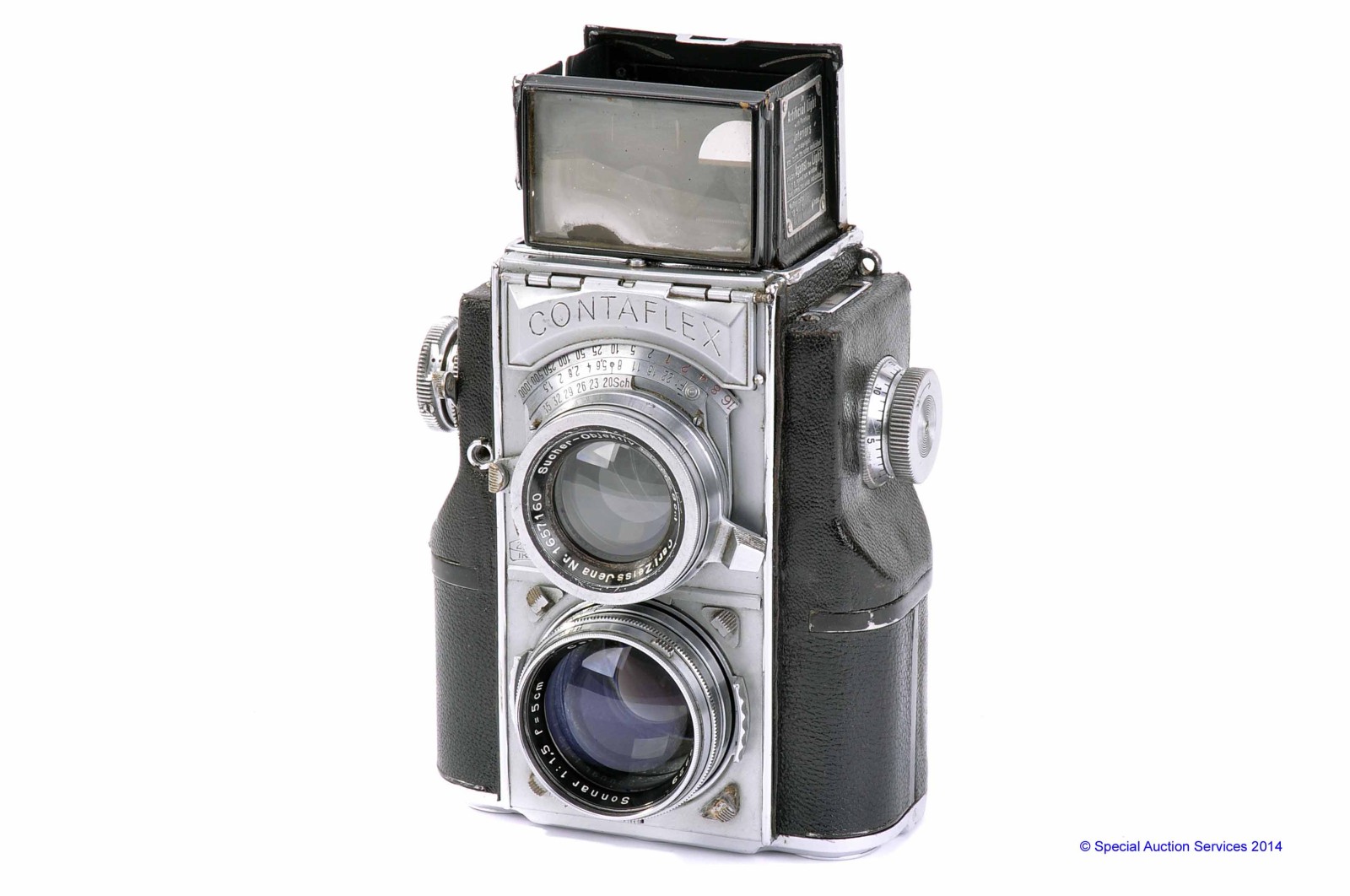 A Zeiss Ikon Contaflex TLR Camera,  serial no. Z42201, with Carl Zeiss Jena Sonnar f/1.5 50mm