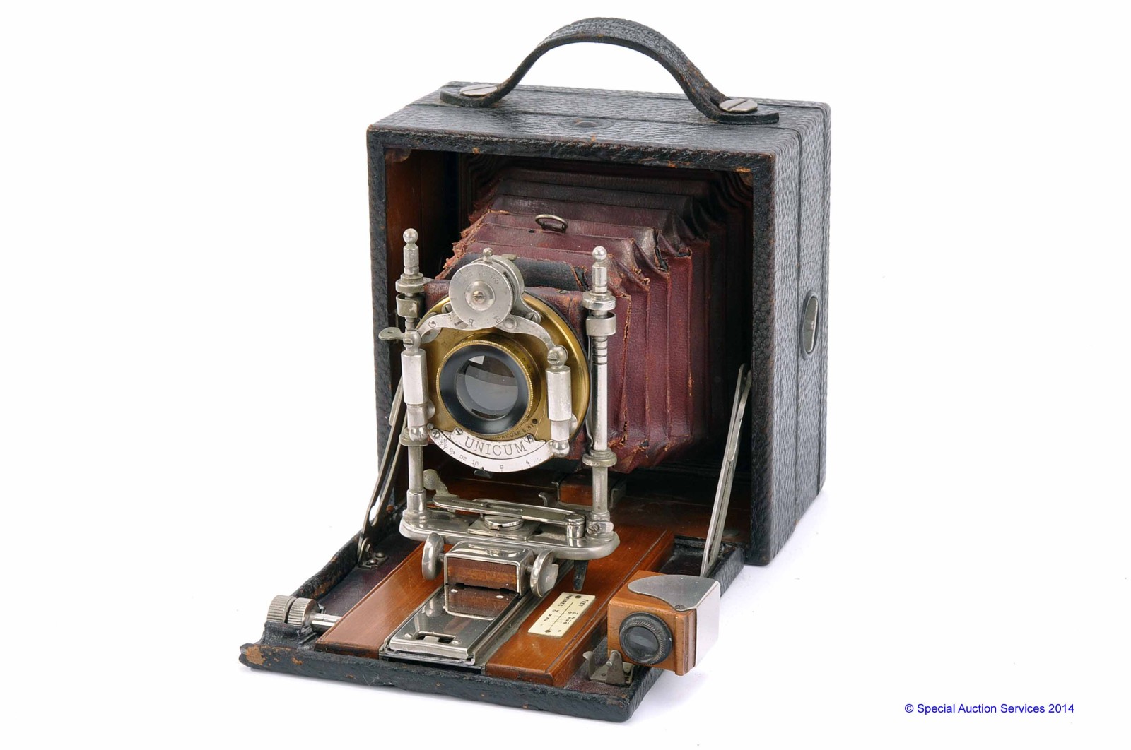 A Kodak No. 3 Plate Camera Series D, with Bausch & Lomb Rapid Rectilinear lens, body, G, heavy