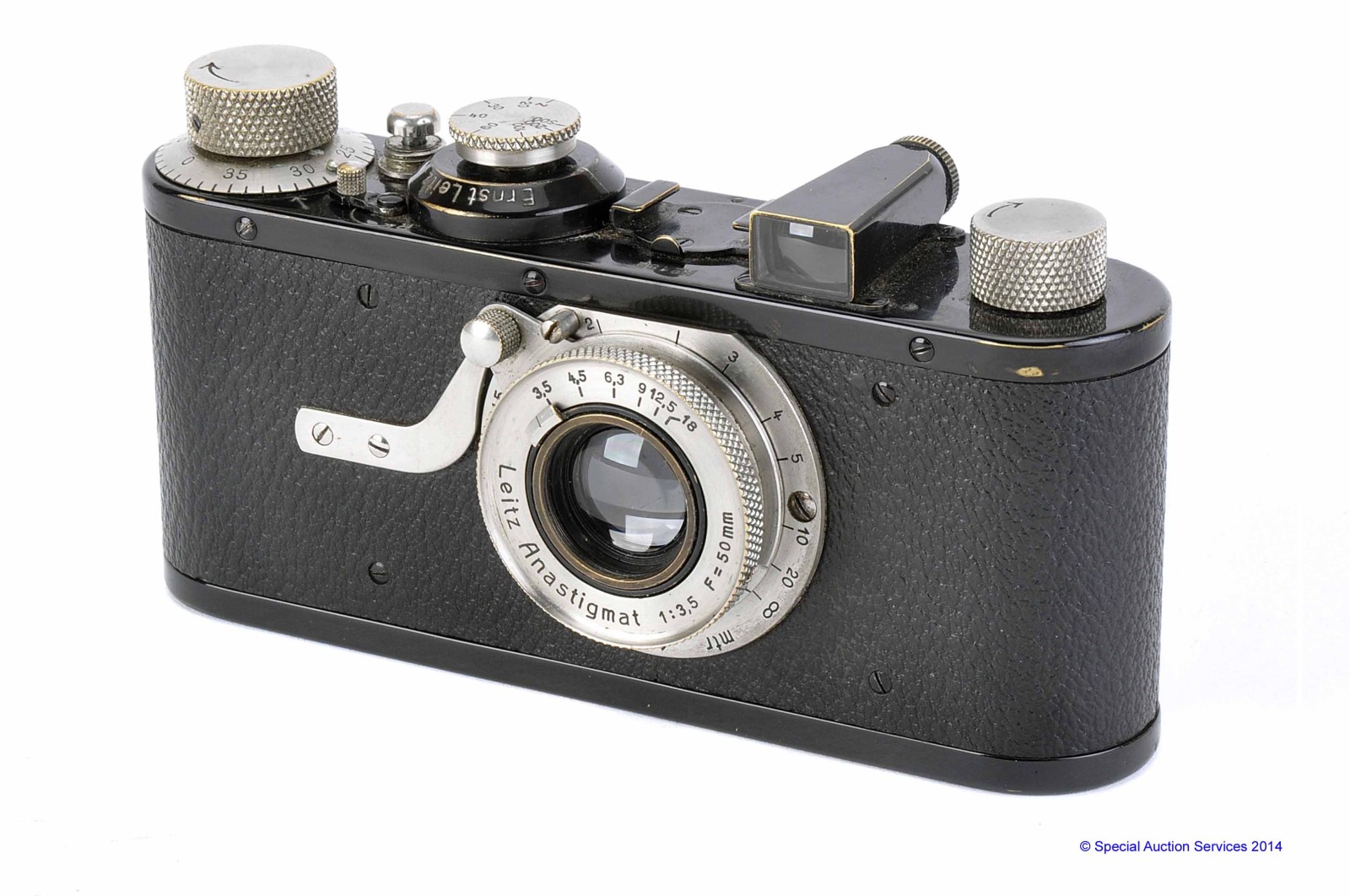 A Leica I Anastigmat, serial no. 182,  with Leitz Anastigmat f/3.5 50mm lens, nickel, parts of