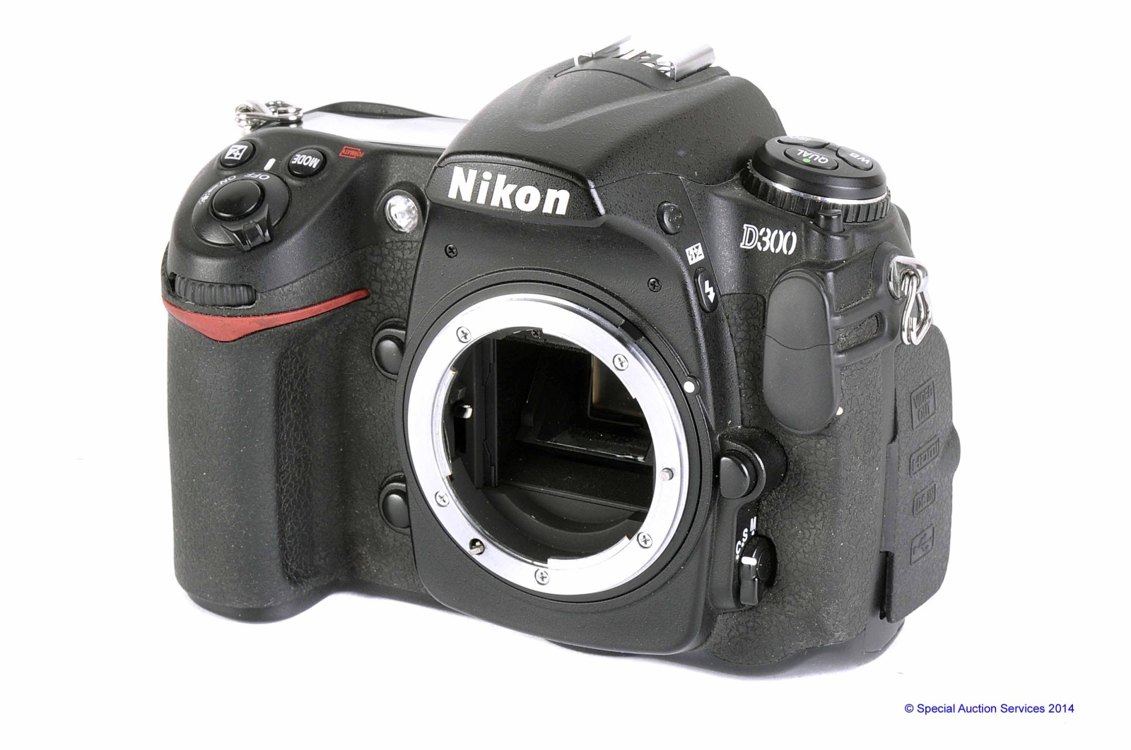 A Nikon D300 Digital SLR Body, serial no. 8001924, G, with battery and charger