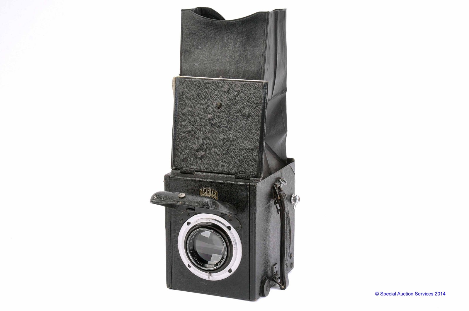 A Dallmeyer Baby Speed Camera, with Dallmeyer Pentac f/2.9 4" lens, body, VG, shutter not working,