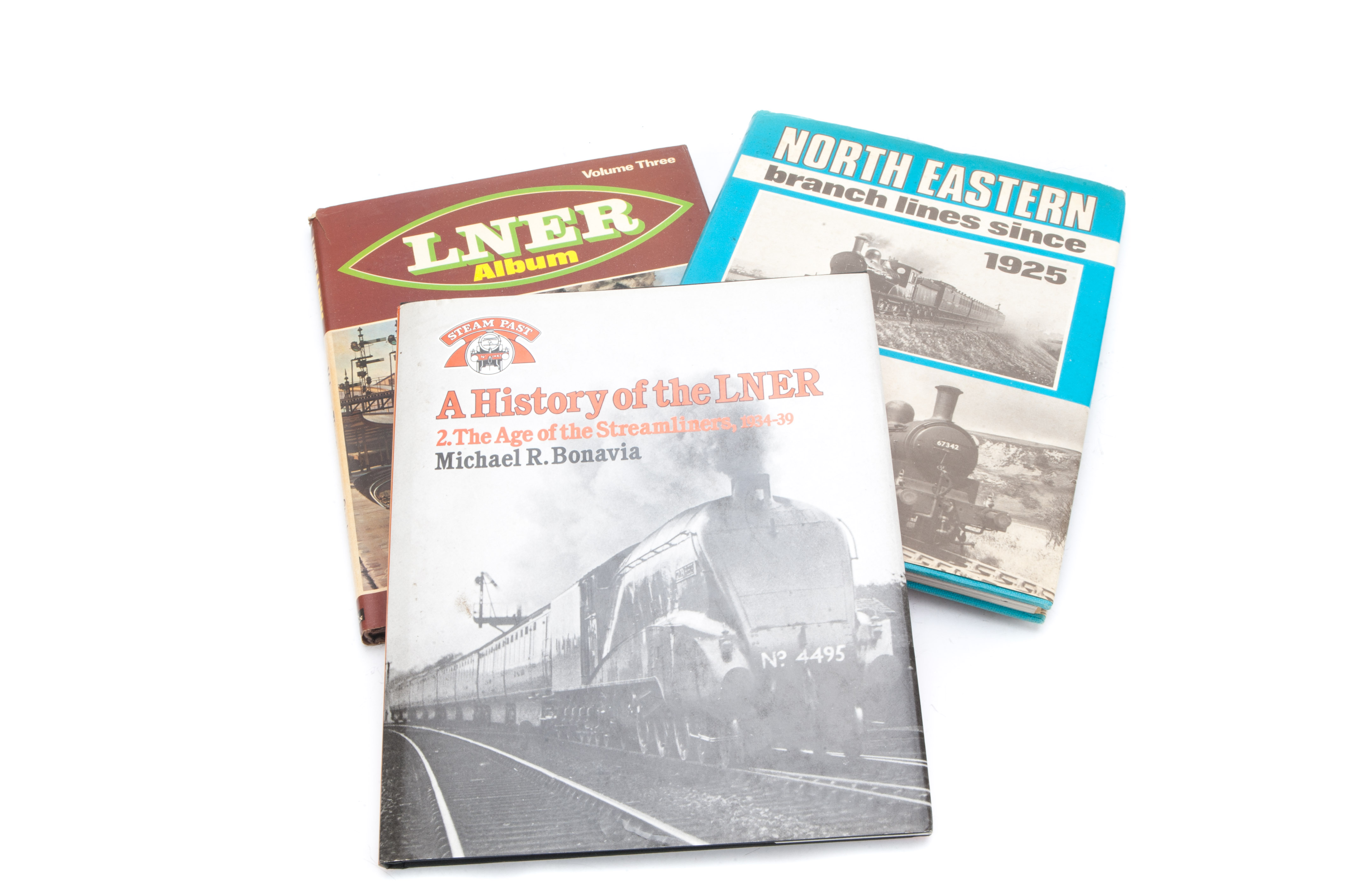 Railway hard and soft back books: with titles LNER album volumes 1-3, North Eastern Brach lines,