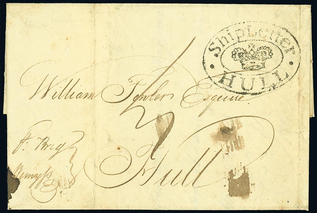 Great BritainPostal HistoryShip Letters - The Roy Waudby Collection of Hull1802 (28 June) entire (