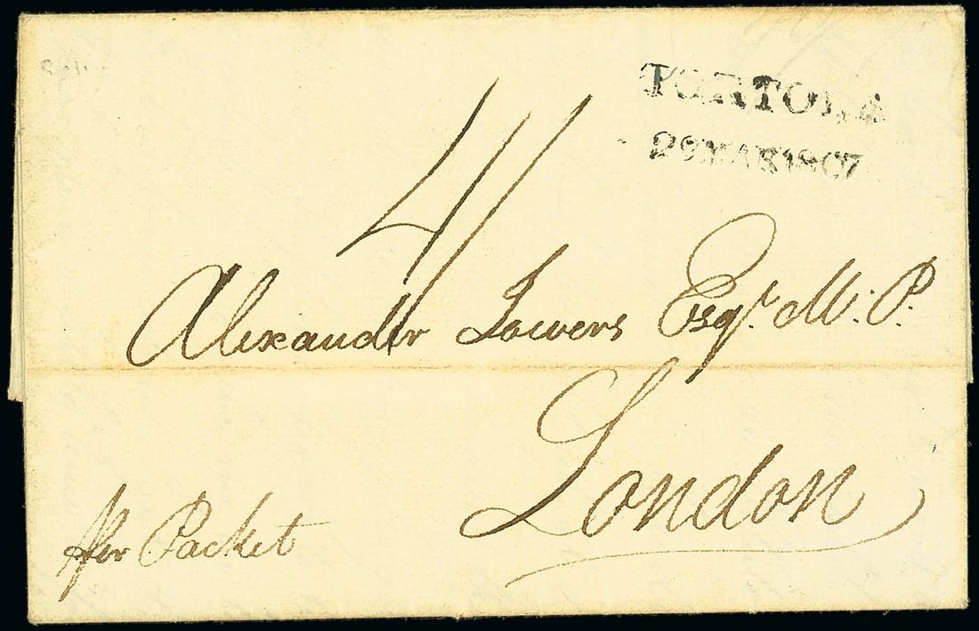 Virgin IslandsEarly Letters and Handstamps1807 (20 Mar) entire letter from St Croix to London,