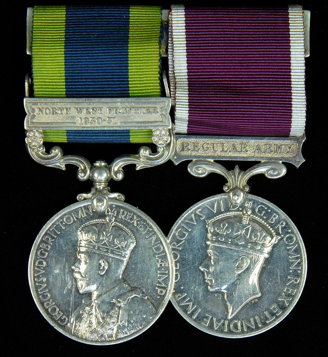 Pair: Corporal G.A. Bills, Durham Light InfantryIndia General Service 1908-35, G.V.R., one clasp,