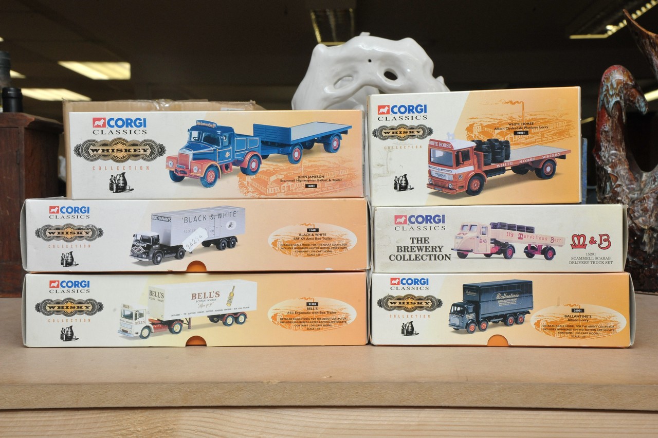 Six boxed Corgi Classics including 'Whiskey Collection' range