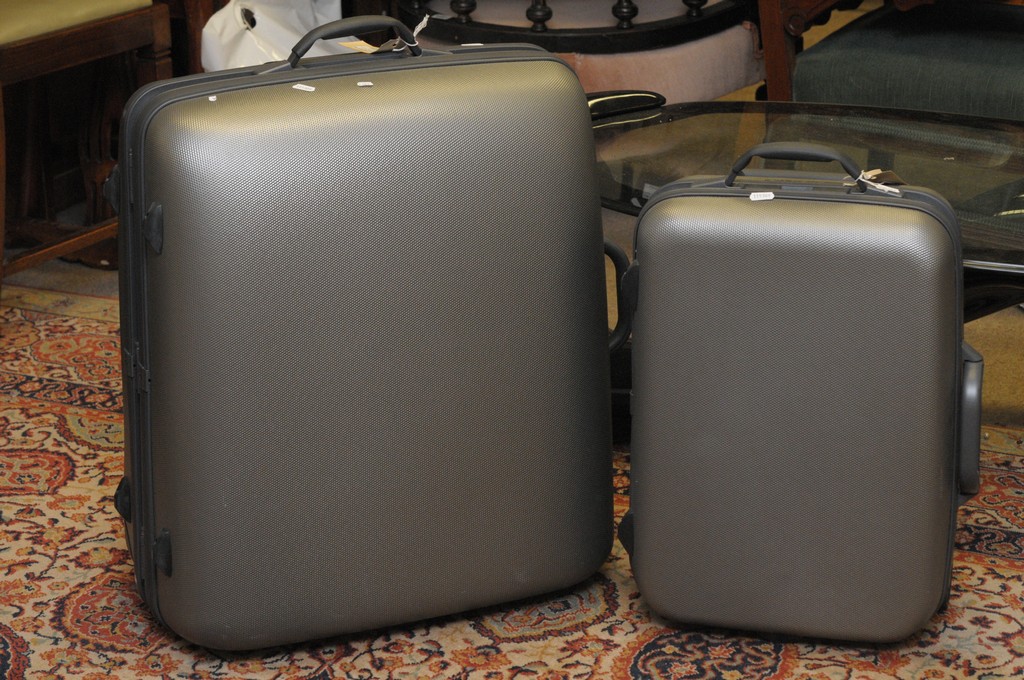 Two Samsonite pull along suitcases