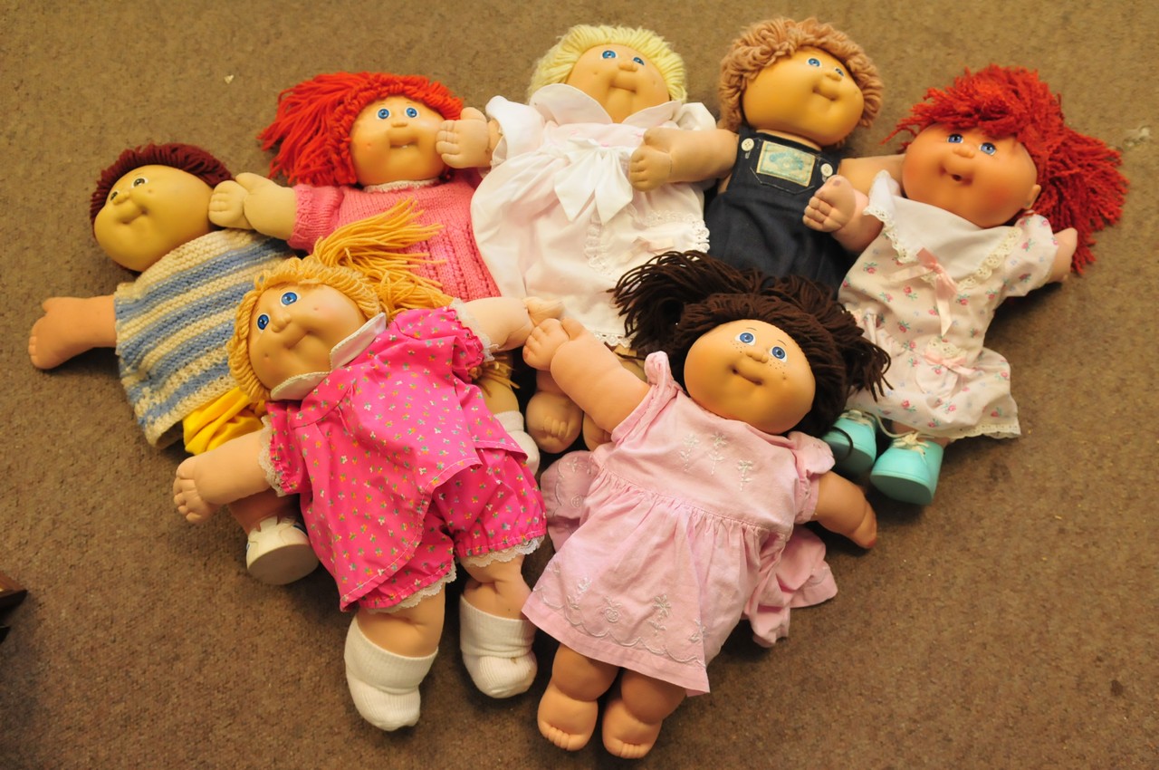 A collection of vintage first edition Cabbage Patch dolls