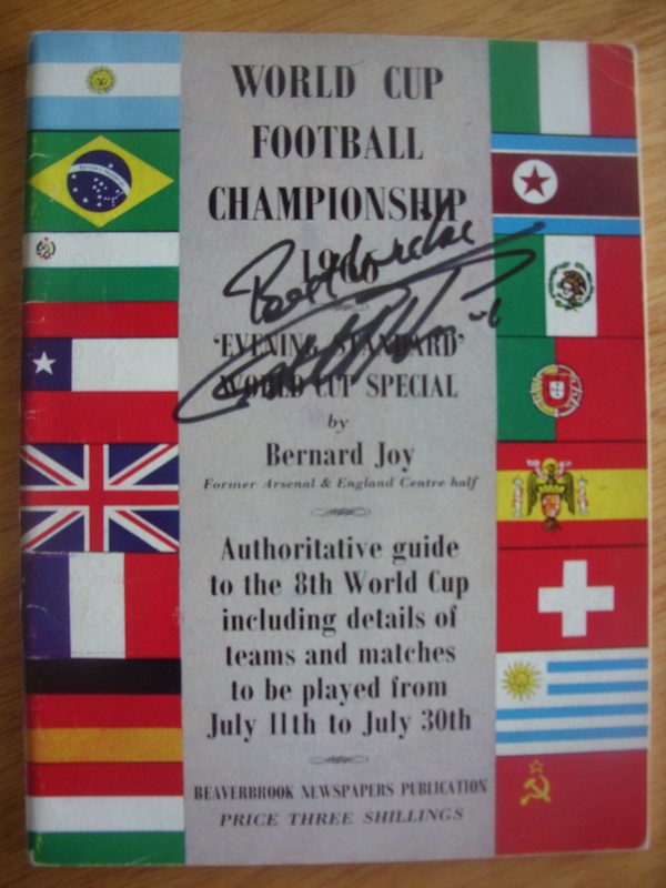1966 World Cup Brochure signed by Geoff Hurst: Issued by the Evening Standard with decorative