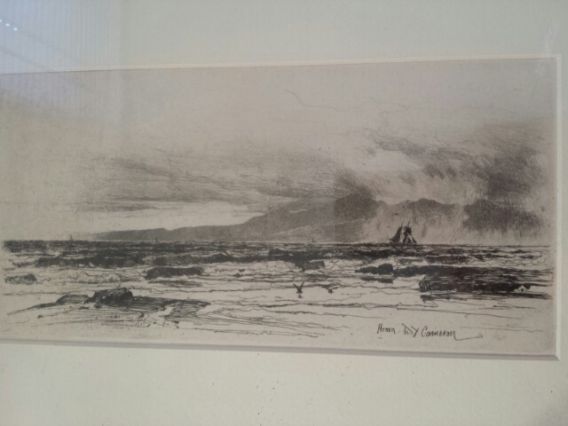 2 early 20thC black & white etchings, Scottish interest, by Sir David Young Cameron (1865-1945) - Image 7 of 8