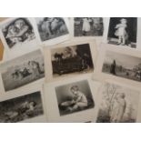 Quantity of 11 loose late 19th/early20thC engraving prints including a good dog print and several of