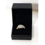 14ct Yellow Gold and Diamond Pear Shape. Size P. 3.05 Grams