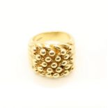 9ct Yellow Gold Keepers Ring Size X. 37.5 Grams