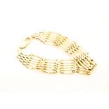 9ct Yellow Gold Gate Bracelet. 8 Inches. 9.5 Grams