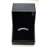 14ct Yellow Gold and Diamond In Line Ring. Size O. 3.64 Grams