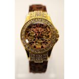 Alias Kim Leopard Model A688. 37mm Case. Quartz Movement. Leopard Print Dial and strap. Full working