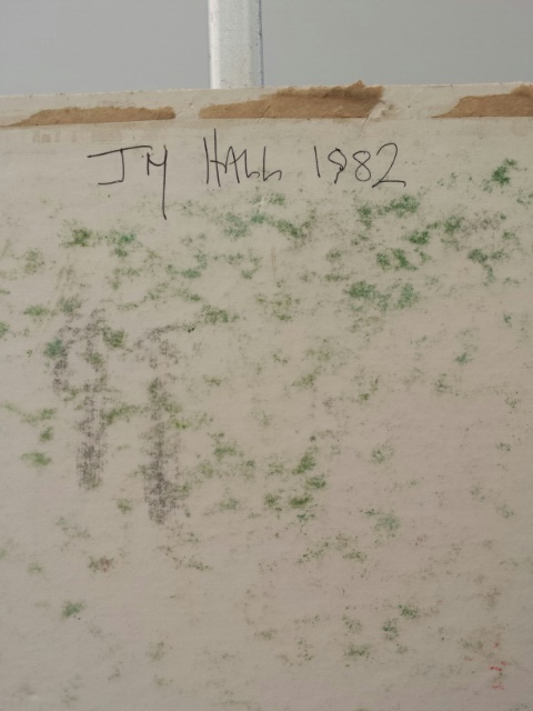 English school, landscape pastel garden scene, inscribed verso J M Hall 1982 (20thC). Laid on - Image 5 of 5