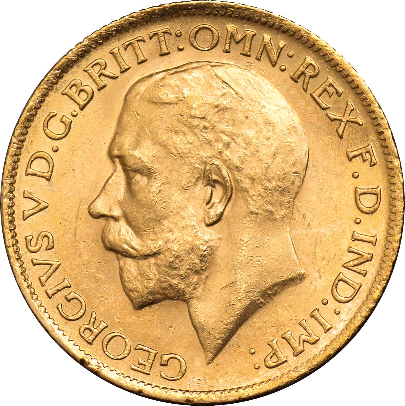 G  George V, sovereign, 1921S, bare head l., rev. St. George and the dragon, S above date (S.4003;