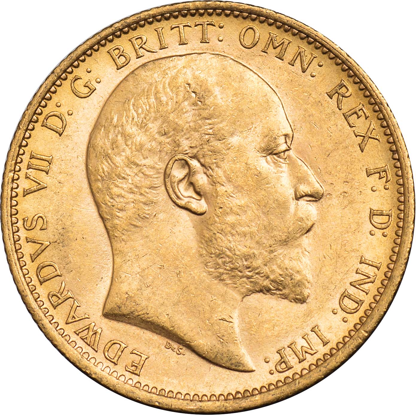 G  Edward VII, sovereign, 1904S, bare head r., rev. St. George and the dragon, S above date (S.3973;